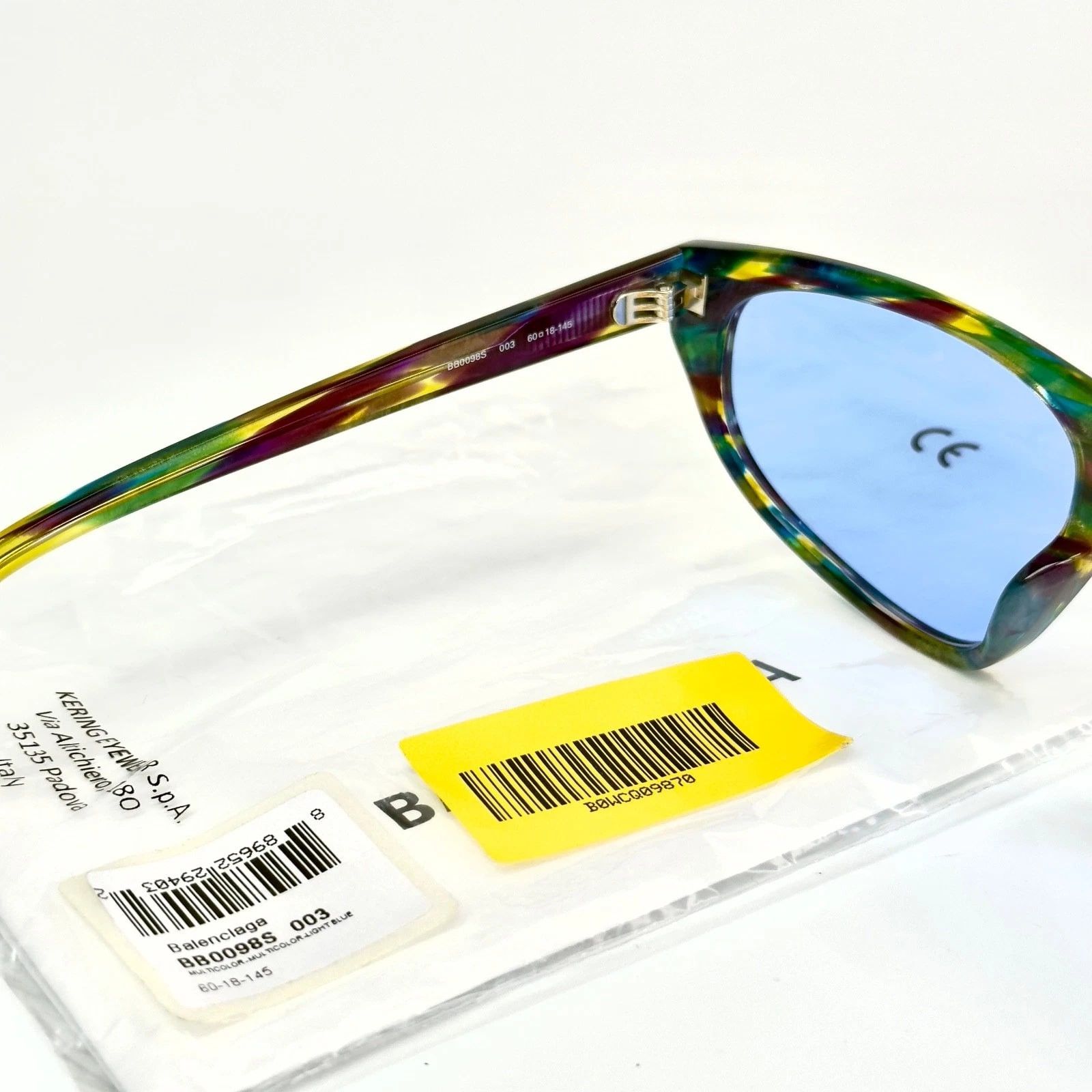 Balenciaga BALENCIAGA BB0098S TV D Blue Rainbow 0098 Sunglasses 003 Size ONE SIZE - 2 Thumbnail
