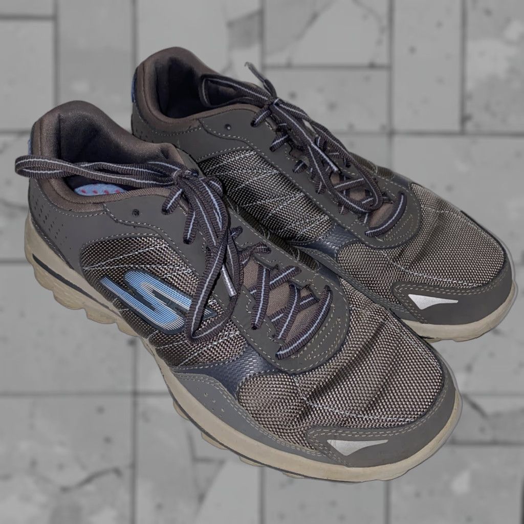 SKECHERS SKECHERS Sneaker Women Gray/Blue Lace-Up Athletic Low Top Size 8 US Womens, Shoe 8, Gray, Low Top, Athletic Sneaker, Skechers, Womens Shoes Size US 5 / IT 35 - 1 Thumbnail
