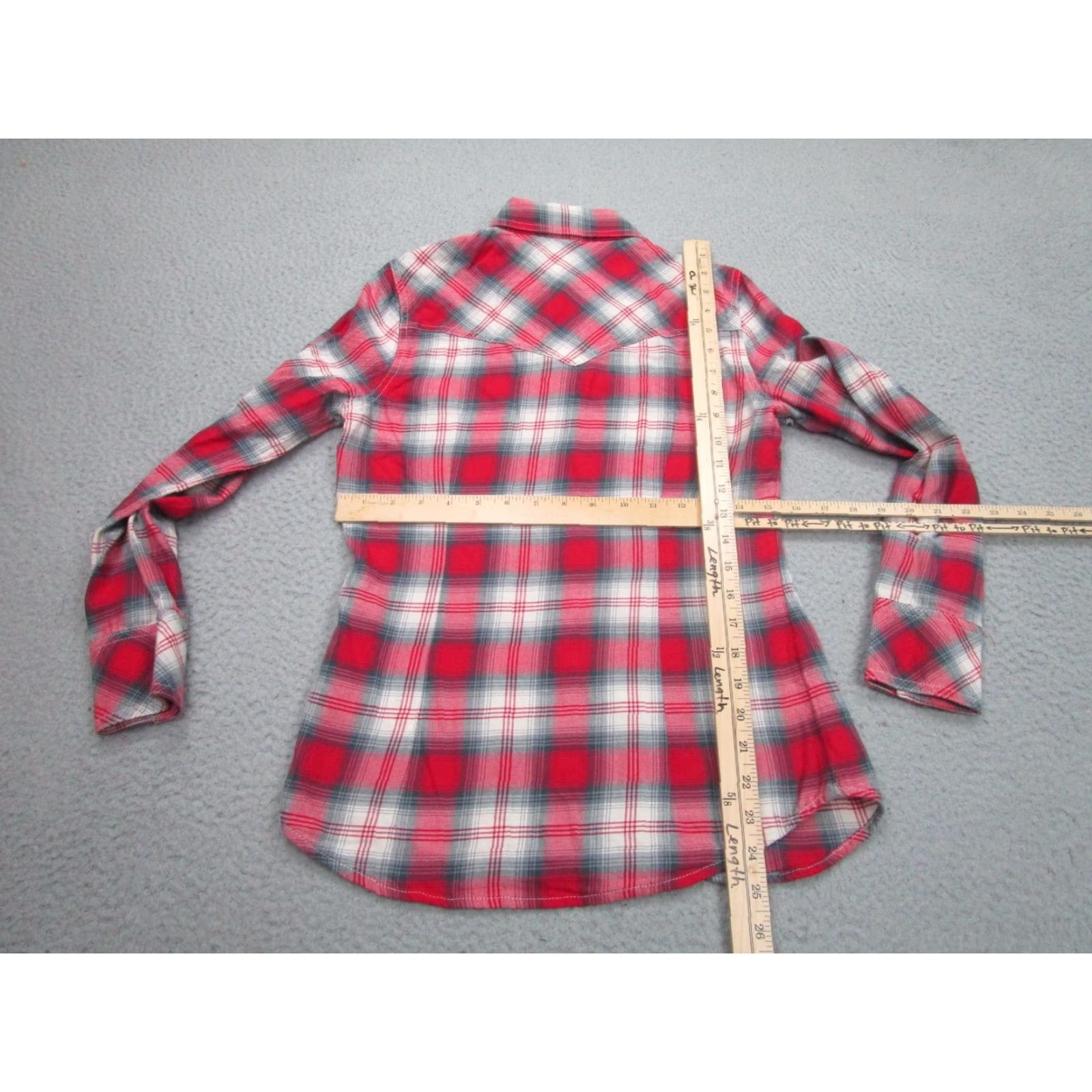 True Religion VINTAGE True Religion Shirt Womens XS Red Plaid Western Cowgirl y2k Cowboycore Size XS / US 0-2 / IT 36-38 - 7 Thumbnail