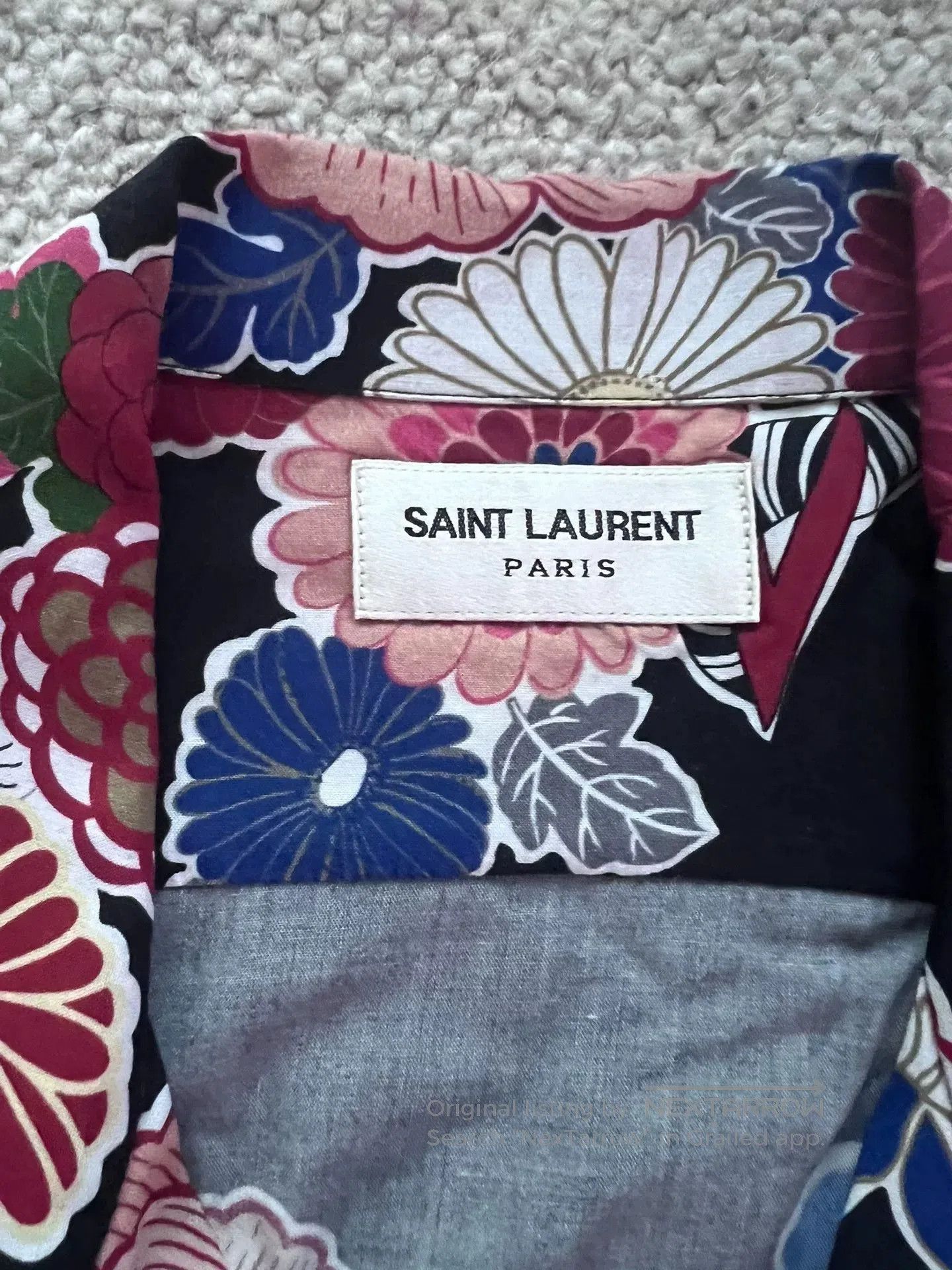 Saint Laurent Paris saint laurent floral silk short sleeve shirt. Size US M / EU 48-50 / 2 - 2 Thumbnail