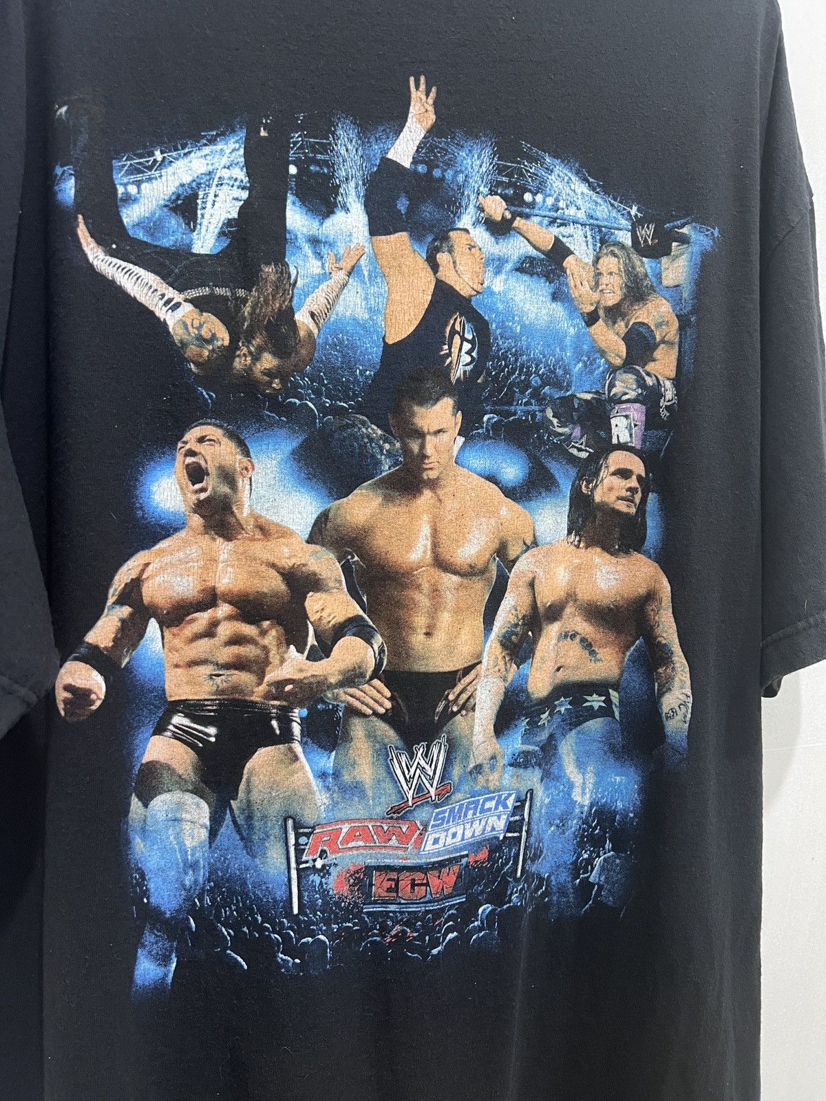 WCW/nWo × WWE × WWF Vintage Y2K Smack Down Raw Wrestling Promo Tee XL ECW Size US XL / EU 56 / 4 - 4 Thumbnail