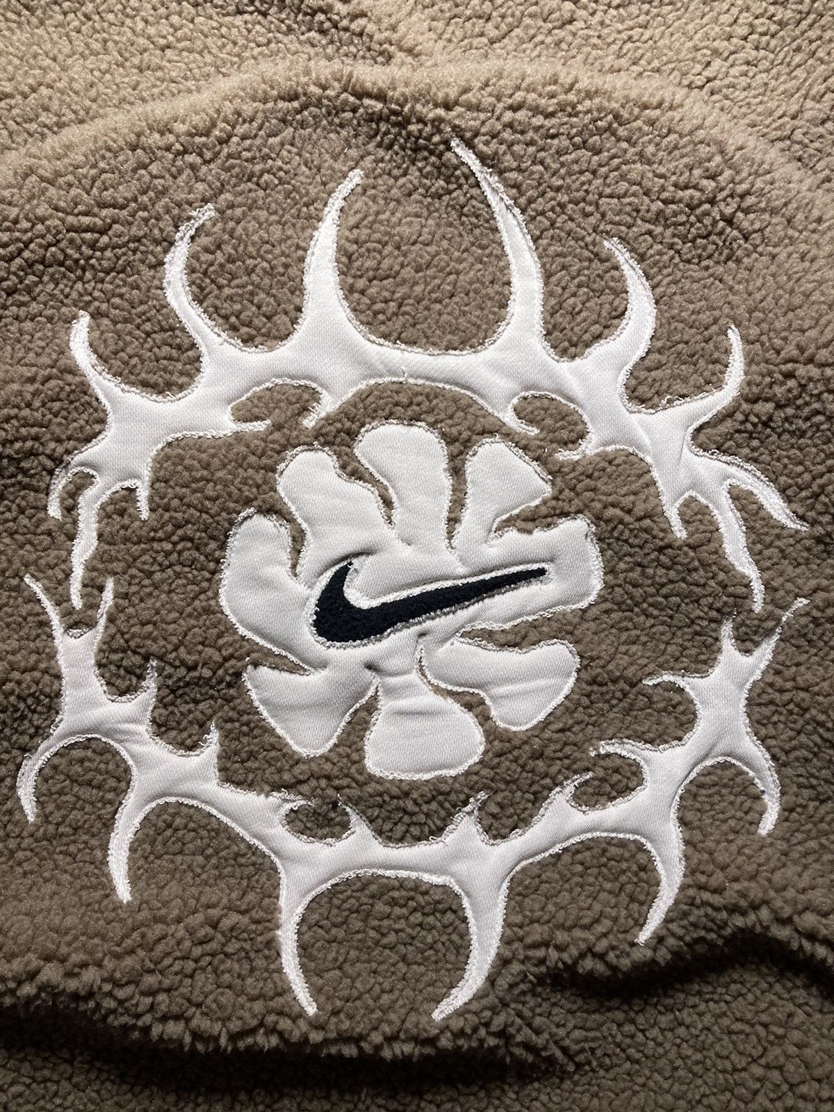 Nike × Vintage ⛩️Nike 1/3zip custom eye fleece vintage y2k big logo brown Size US L / EU 52-54 / 3 - 3 Thumbnail