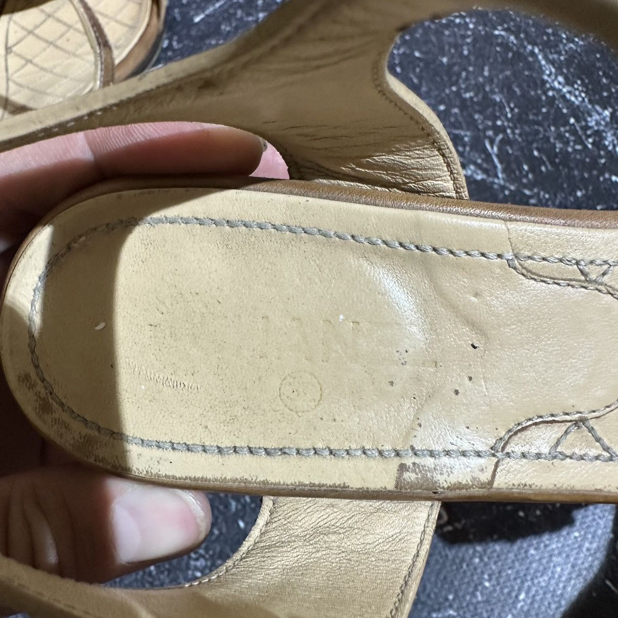 Chanel VINTAGE CHANEL - Women’s Leather Sandals Size 39.5 Size US 9.5 / IT 39.5 - 19 Thumbnail