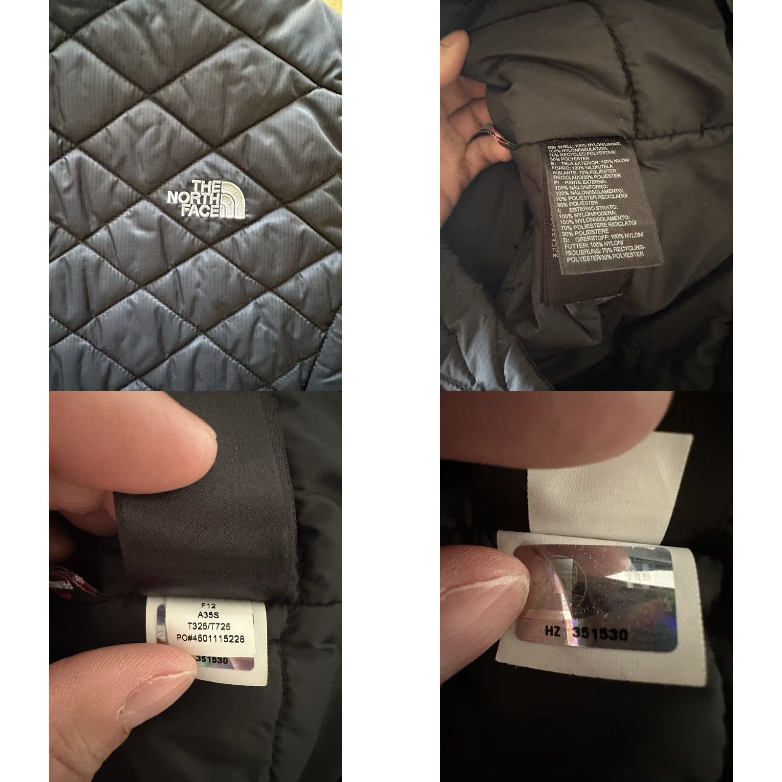 The North Face The North Face Primaloft Quilted Body Warmer Black Mens XL Gilet Vest Zip Pockets Full Zip Padded Stand-Up Collar Quilted Medium-Length Wool? Size US XL / EU 56 / 4 - 8 Thumbnail