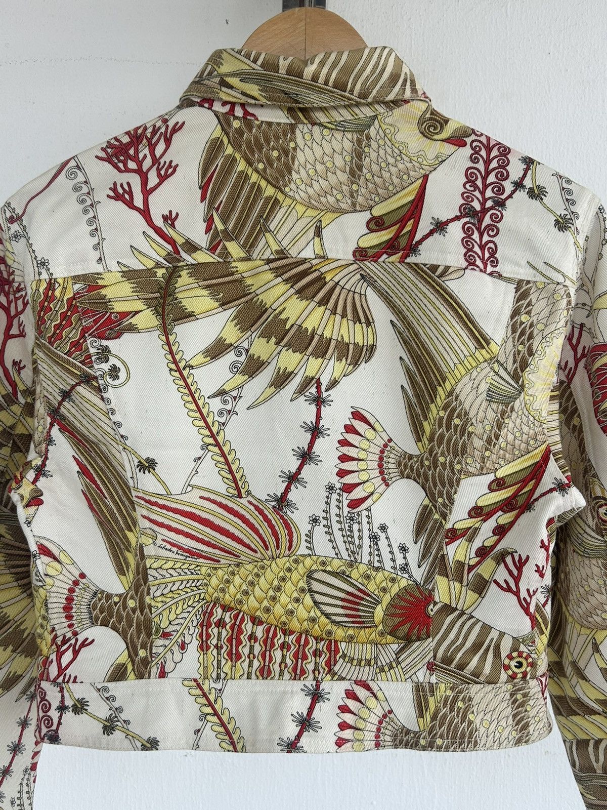 Salvatore Ferragamo Salvatore Ferragamo Koi Fish Woman Collar Jacket Size S / US 4 / IT 40 - 10 Thumbnail