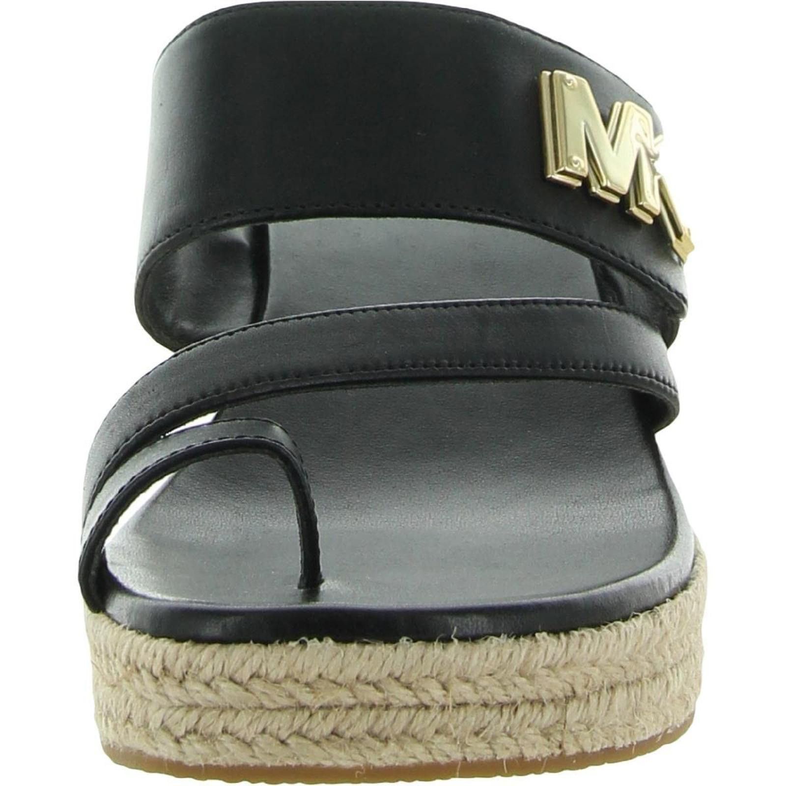 Michael Kors Michael Kors Women's Sidney Mid Wedge Black 9 M Black NEW Size US 9 / IT 39 - 2 Thumbnail