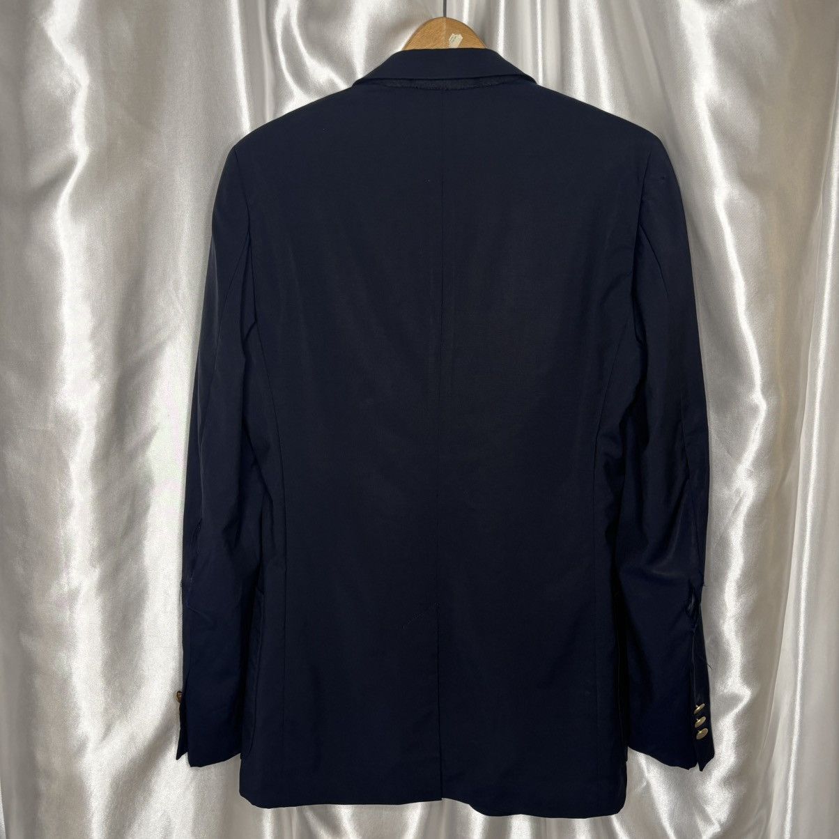 Prada navy woolen mohair Prada jacket with gold colored buttons Size 48R - 11 Thumbnail
