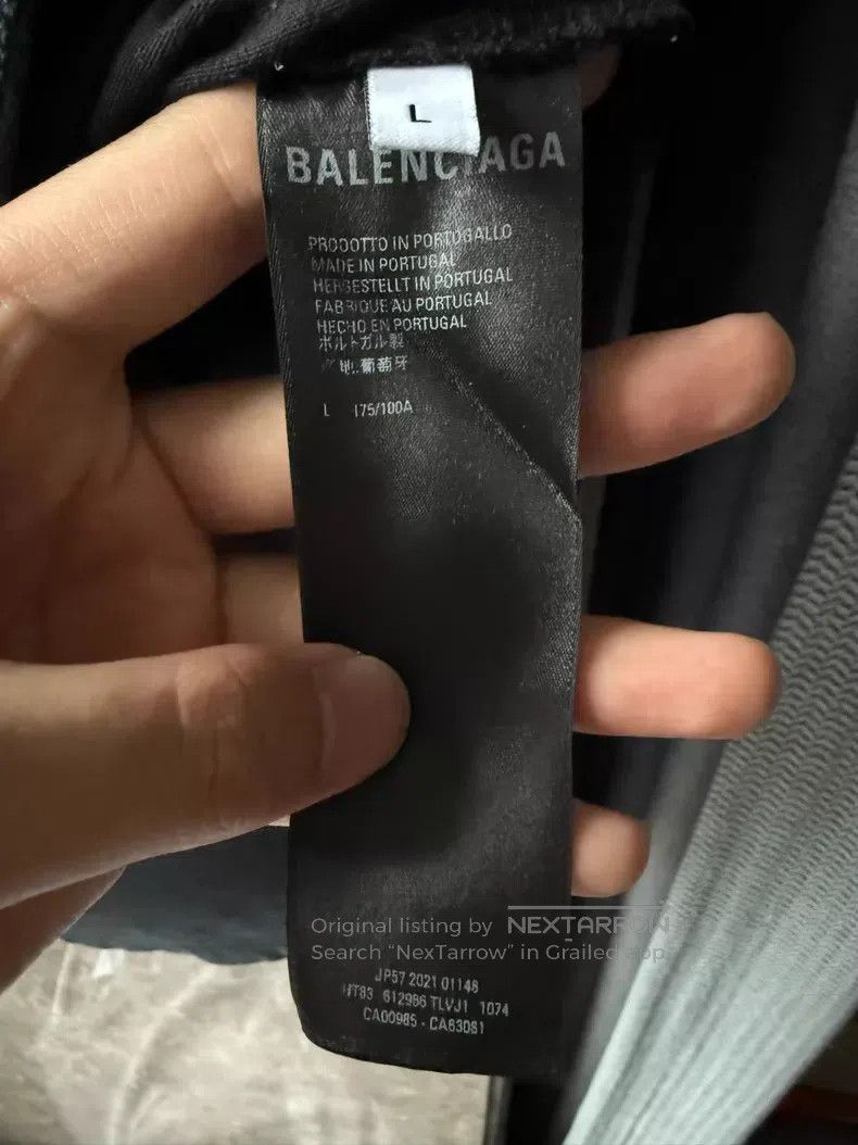 Balenciaga Balenciaga Double B Cracked Washed Short Sleeve Size US L / EU 52-54 / 3 - 4 Thumbnail