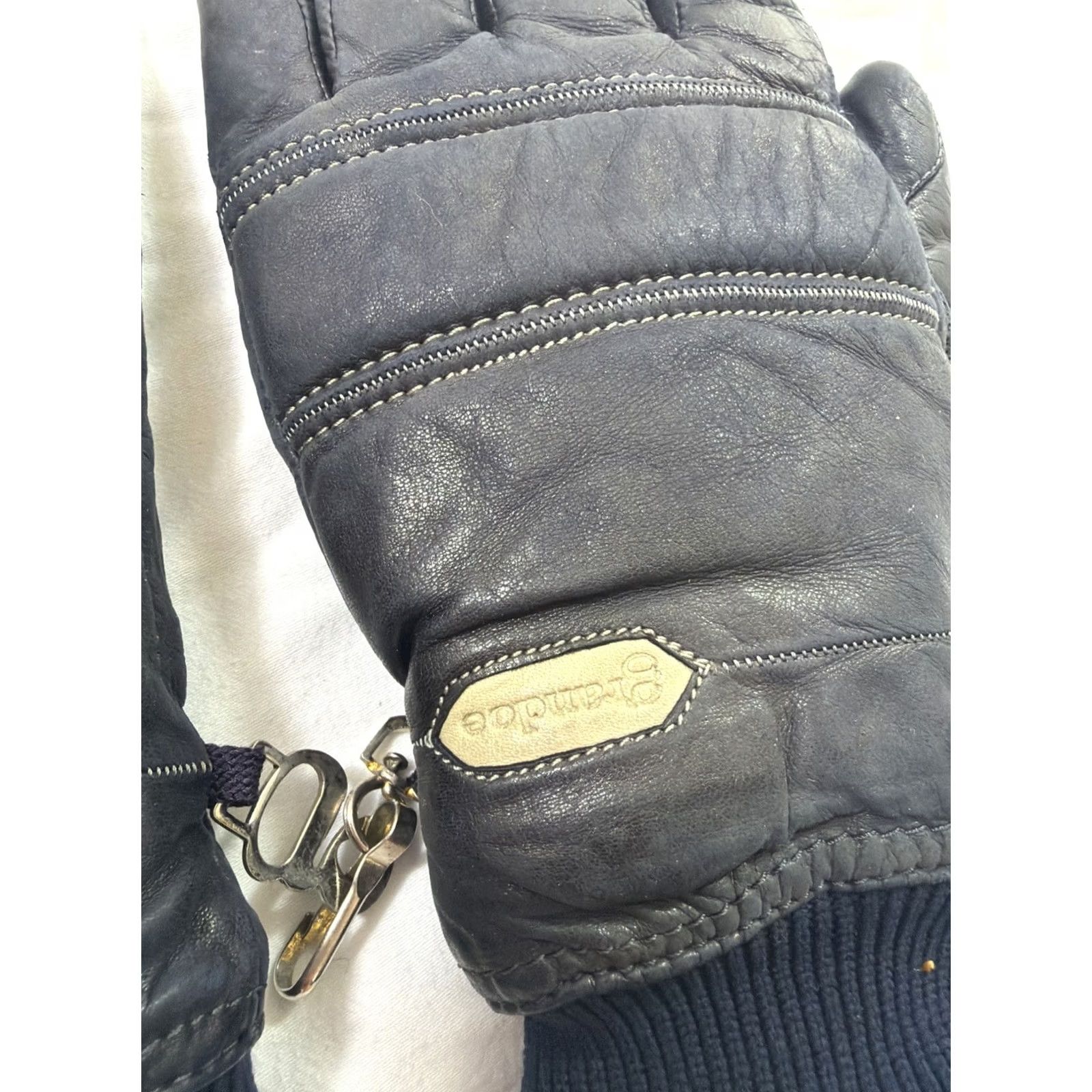 Vintage VINTAGE Grandoe Women’s Small Navy Blue Goretex Snow Gloves Glove Womens S Navy Water Resistant 90s Size ONE SIZE - 4 Thumbnail