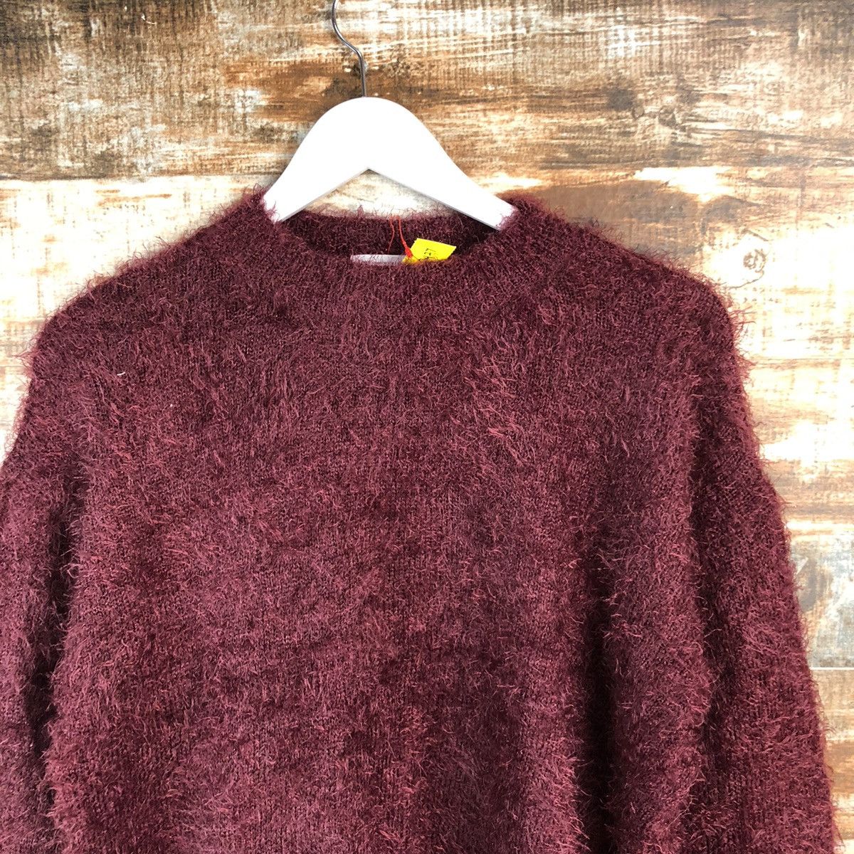 Homespun Knitwear × Japanese Brand DLL Hypen World Gallery Maroon Mohair Knitwear #C427 Size S / US 4 / IT 40 - 5 Thumbnail