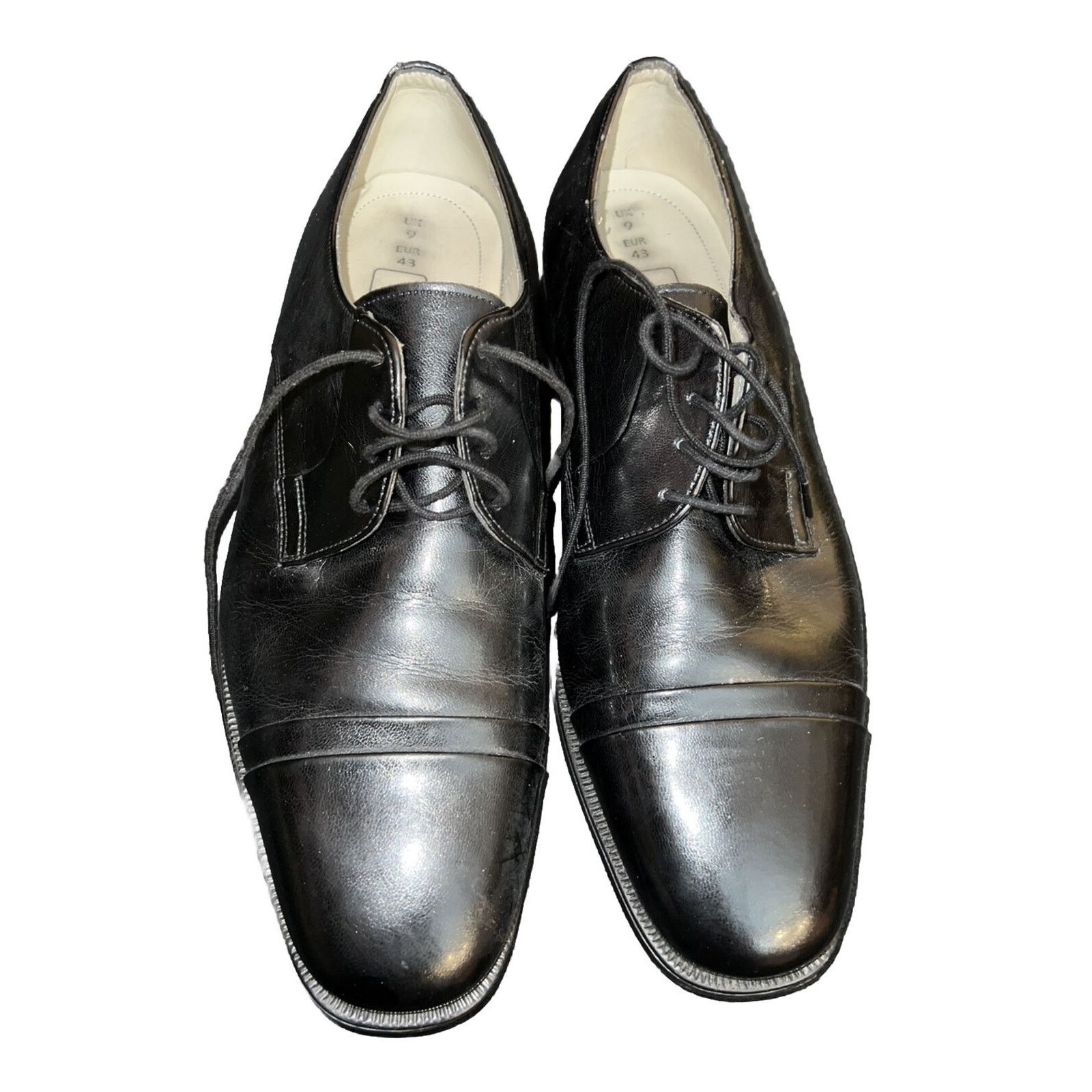 Marks & Spencer Mens St Michael Marks & Spencer Black Leather Oxford 10 US Size US 10 / EU 43 - 1 Thumbnail