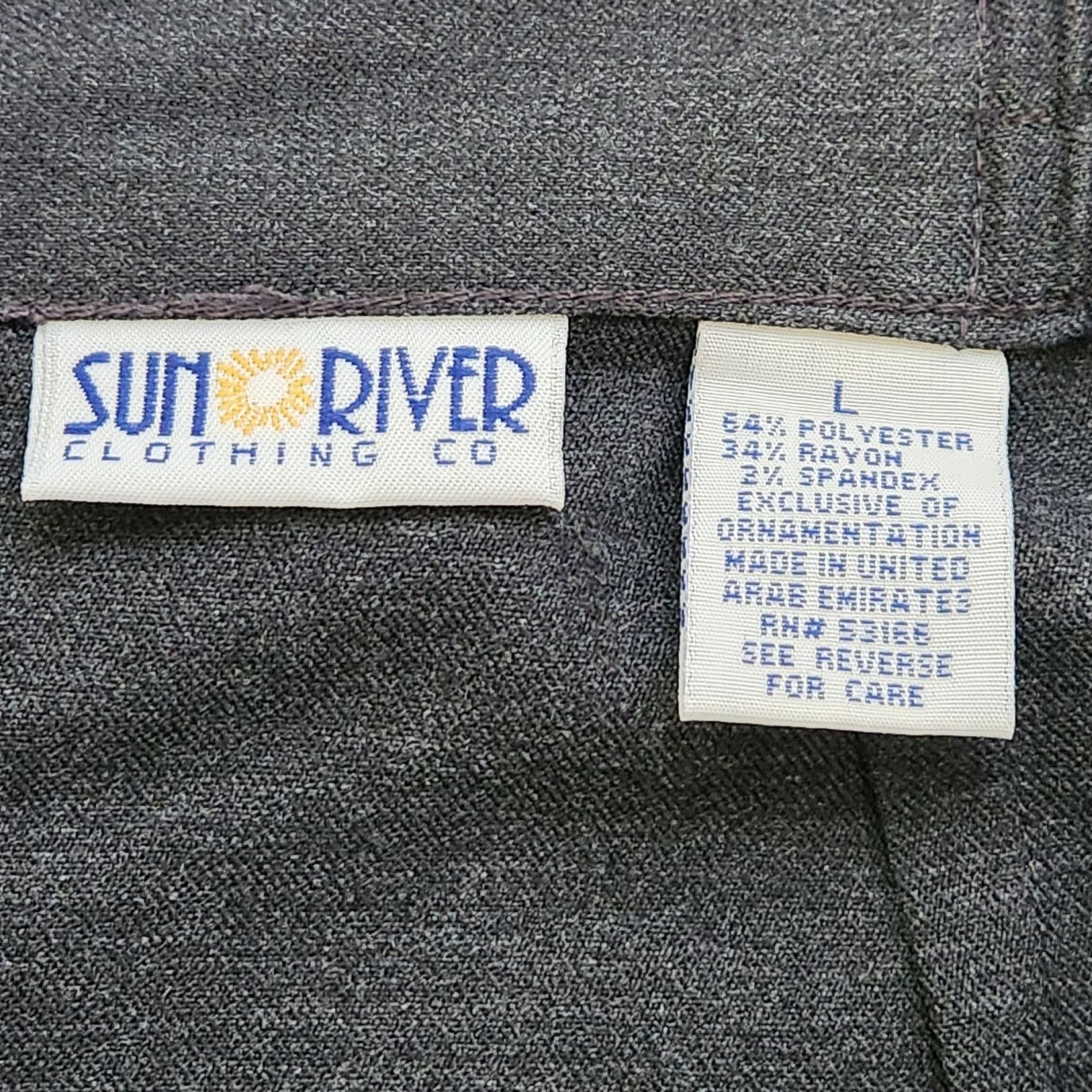 Other Sun River Clothing Gray Charcoal Embroidered Pencil Skirt L Size 32" / US 10 / IT 46 - 5 Thumbnail