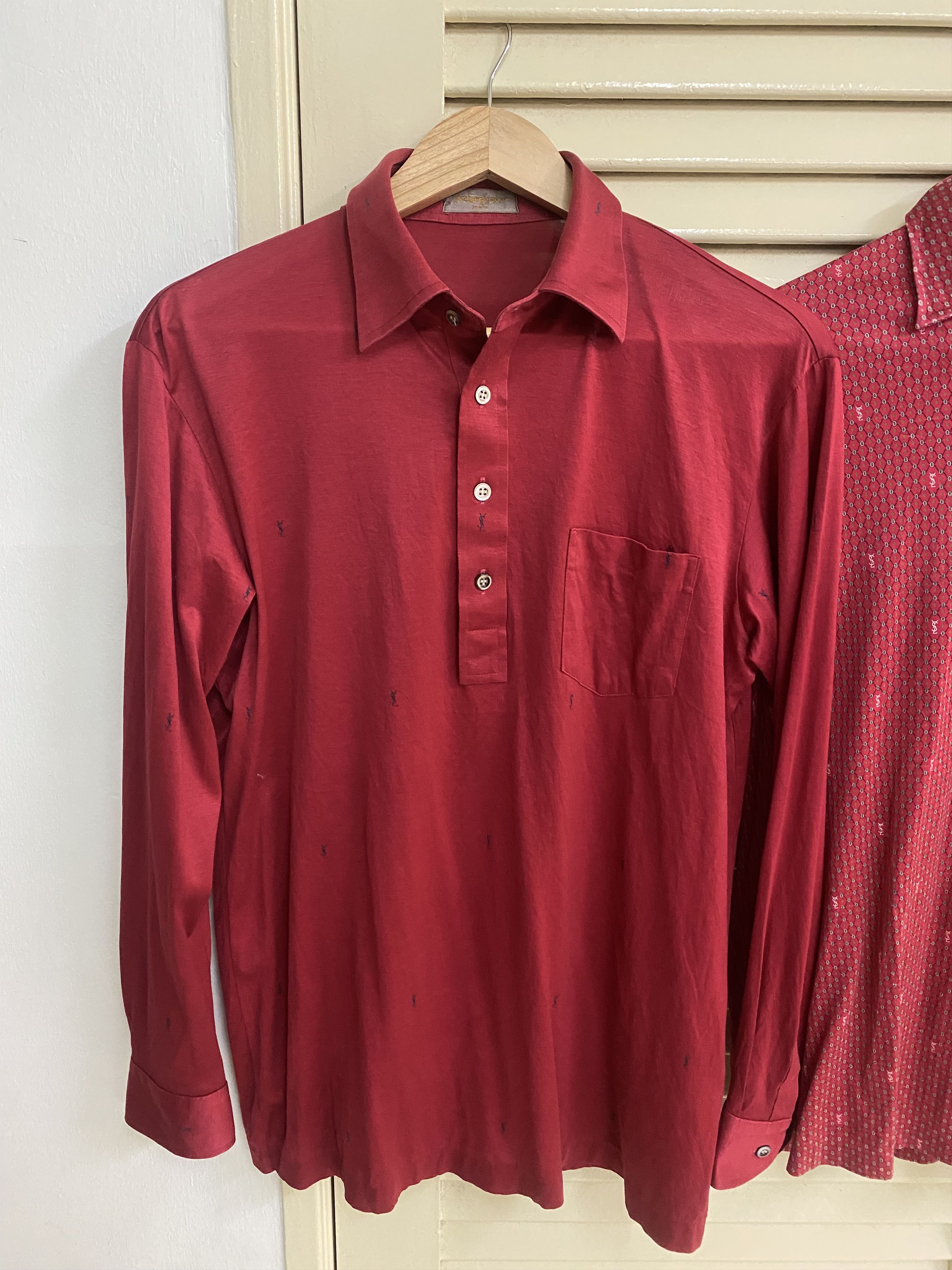 Saint Laurent Paris YSL Monogram Long Sleeve Shirt Lots of 2 Size US M / EU 48-50 / 2 - 2 Thumbnail