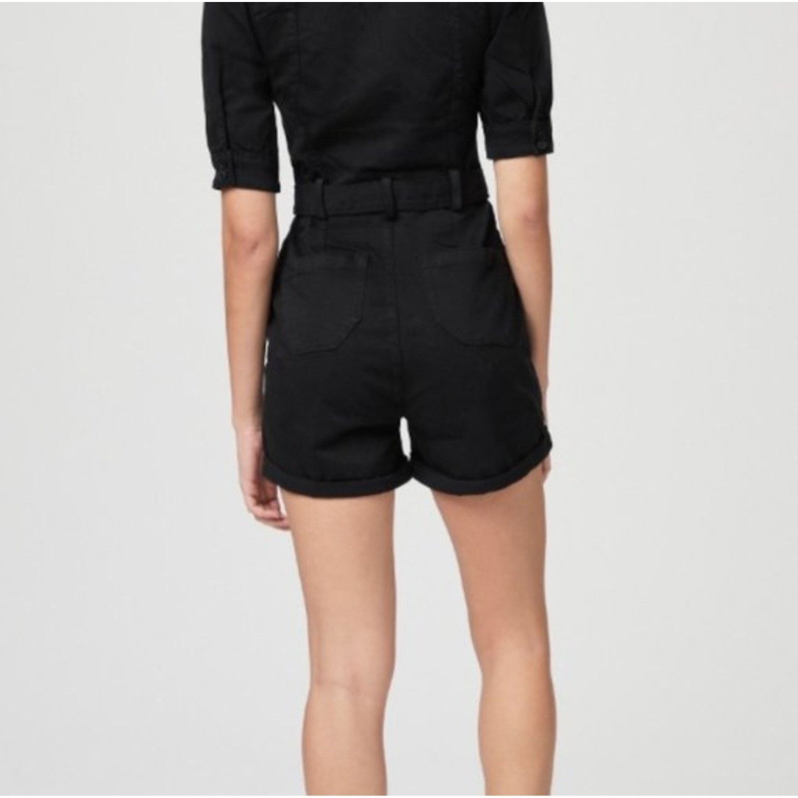 Paige Paige Mayslie Twill Short Sleeve Romper Stretchy 6 Size 28" / US 6 / IT 42 - 6 Thumbnail