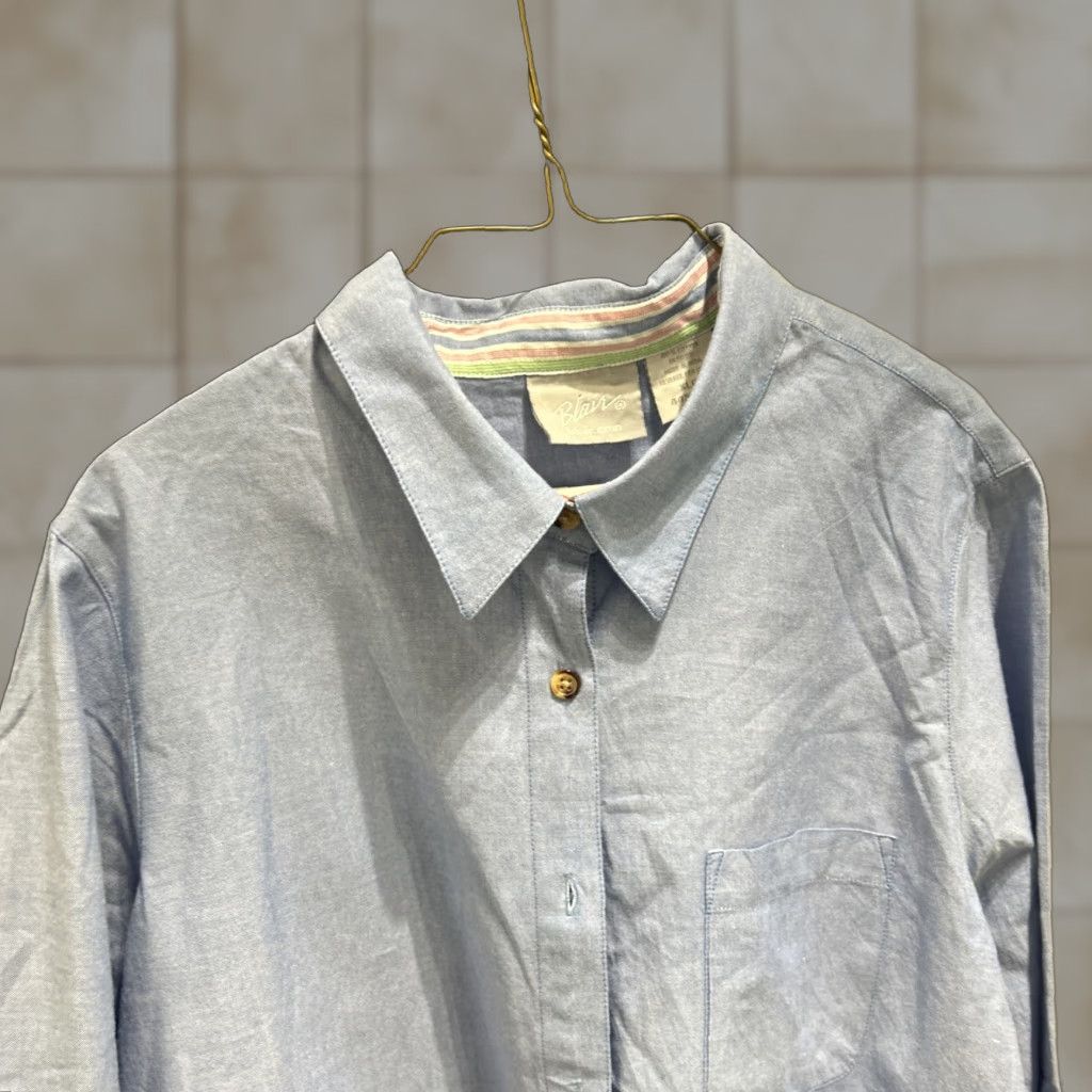 Blair Blair Blouse XLG Light Blue Linen Women's Size L / US 10 / IT 46 - 1 Thumbnail