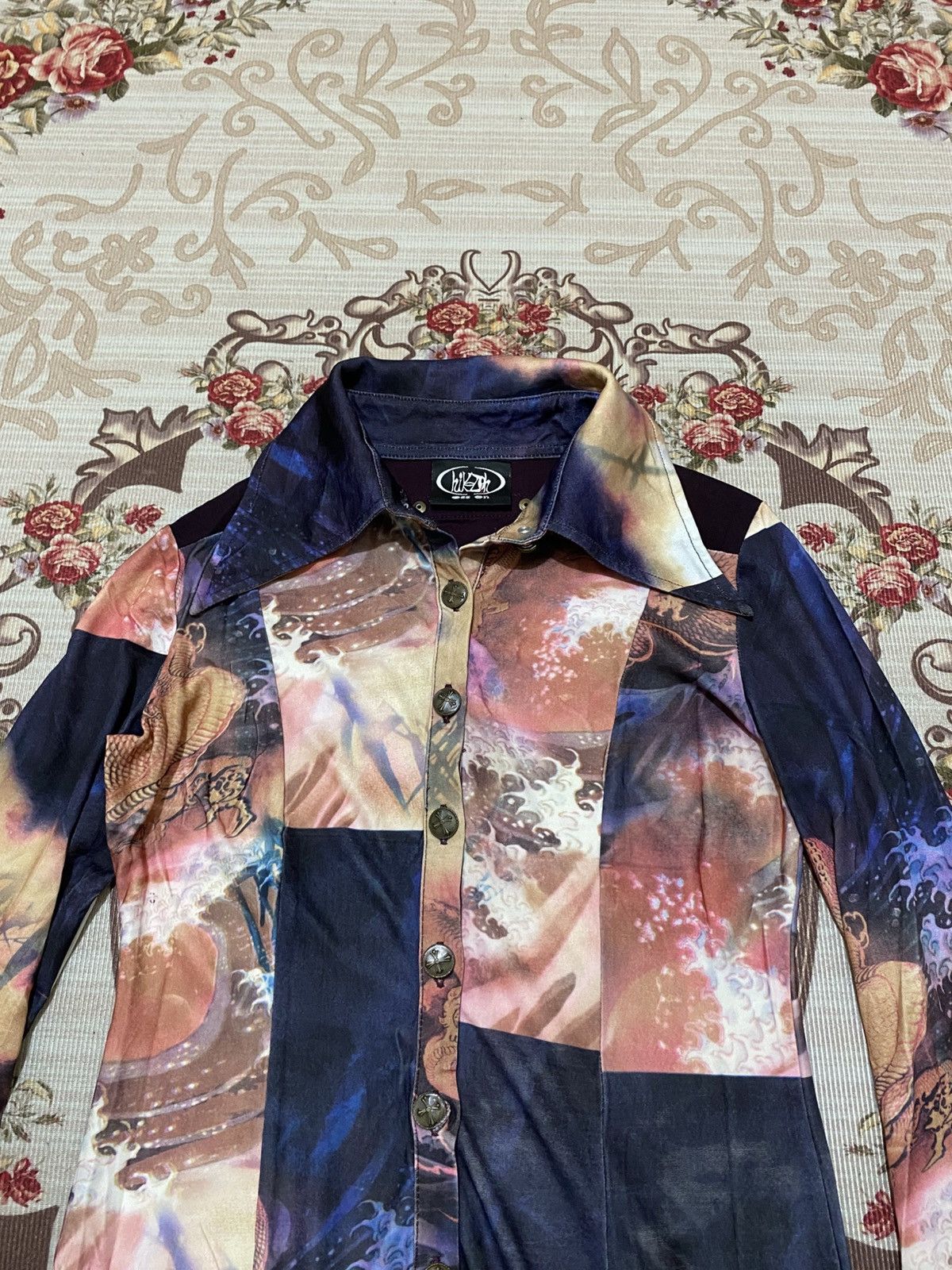 Beauty Beast Ozz On Hikzoh Vkei Gothic Poem Japanese Button Shirt Size ONE SIZE - 3 Thumbnail