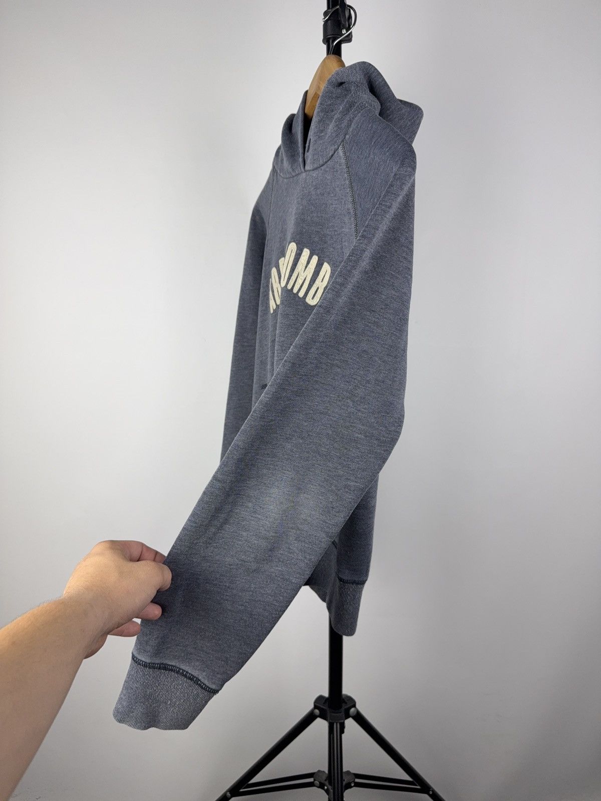 Abercrombie & Fitch Vintage Y2K 00s Abercrombie Blue Hoodie Raglan Fit USA Style Size M / US 6-8 / IT 42-44 - 5 Thumbnail