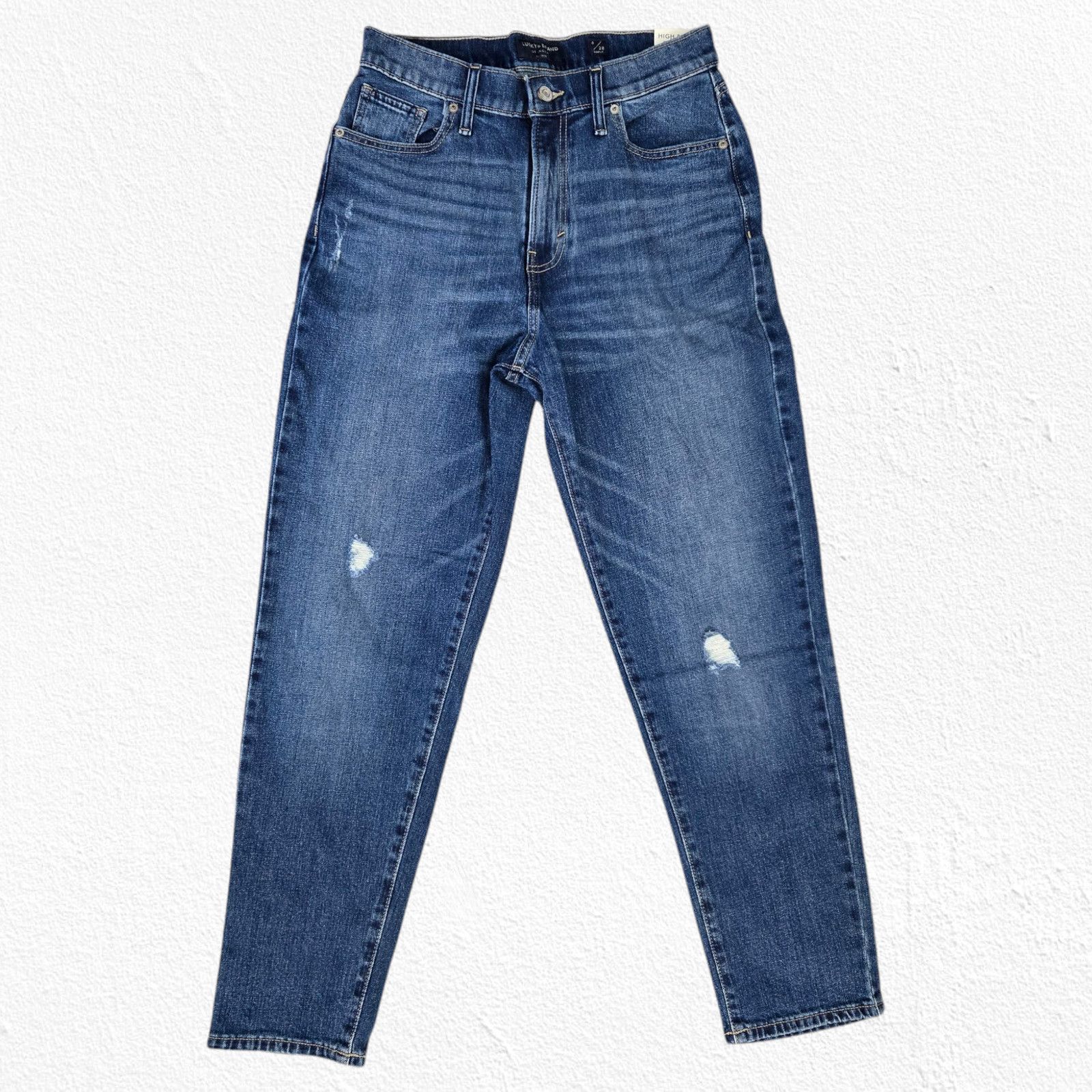 Lucky Brand Lucky Brand High Waisted Distressed Drew Mom Jeans Size 28 Size 28" / US 6 / IT 42 - 2 Thumbnail