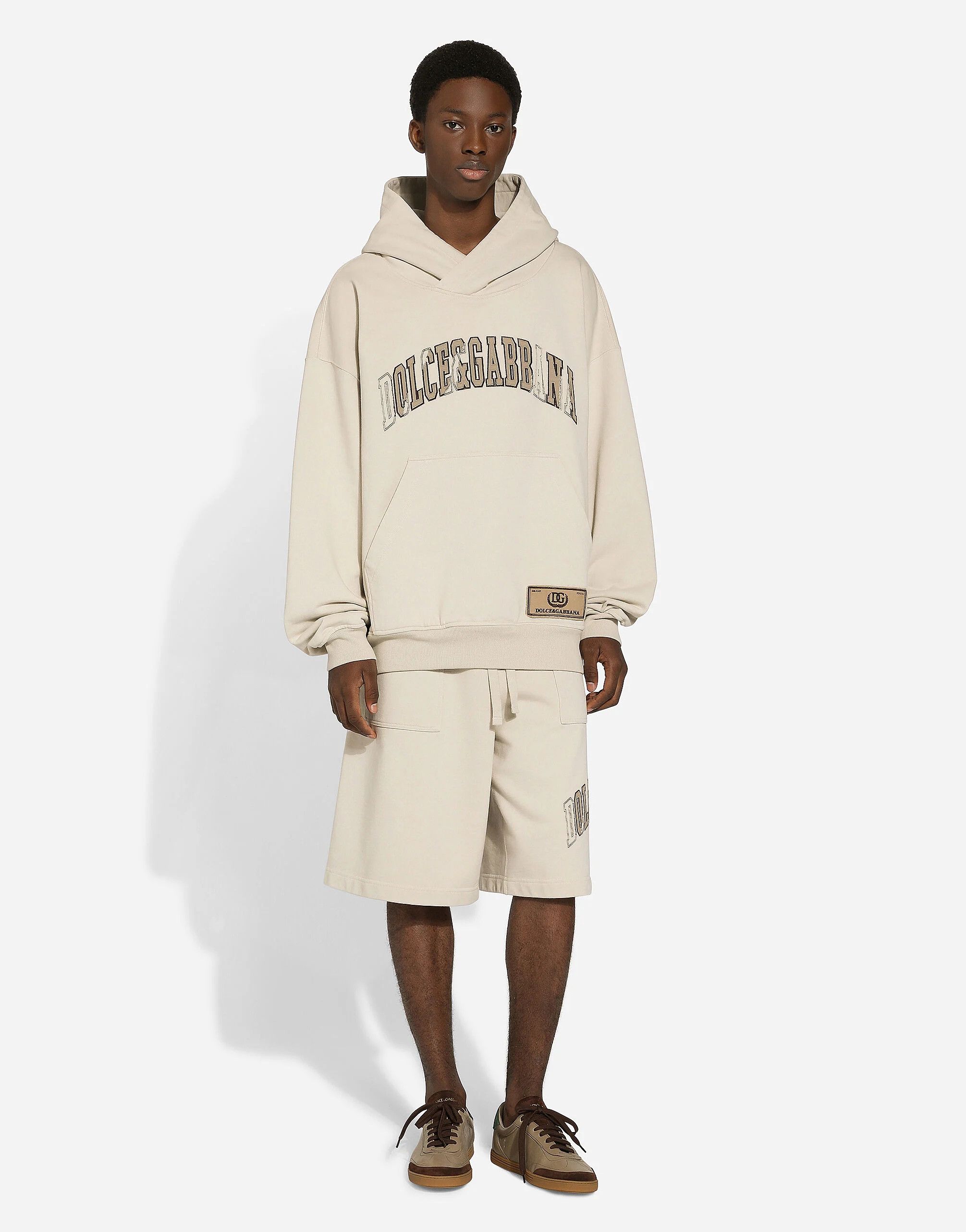 Dolce & Gabbana o1s22i1n0924 Embroidered Logo Hoodie in Neutro Size US L / EU 52-54 / 3 - 2 Thumbnail