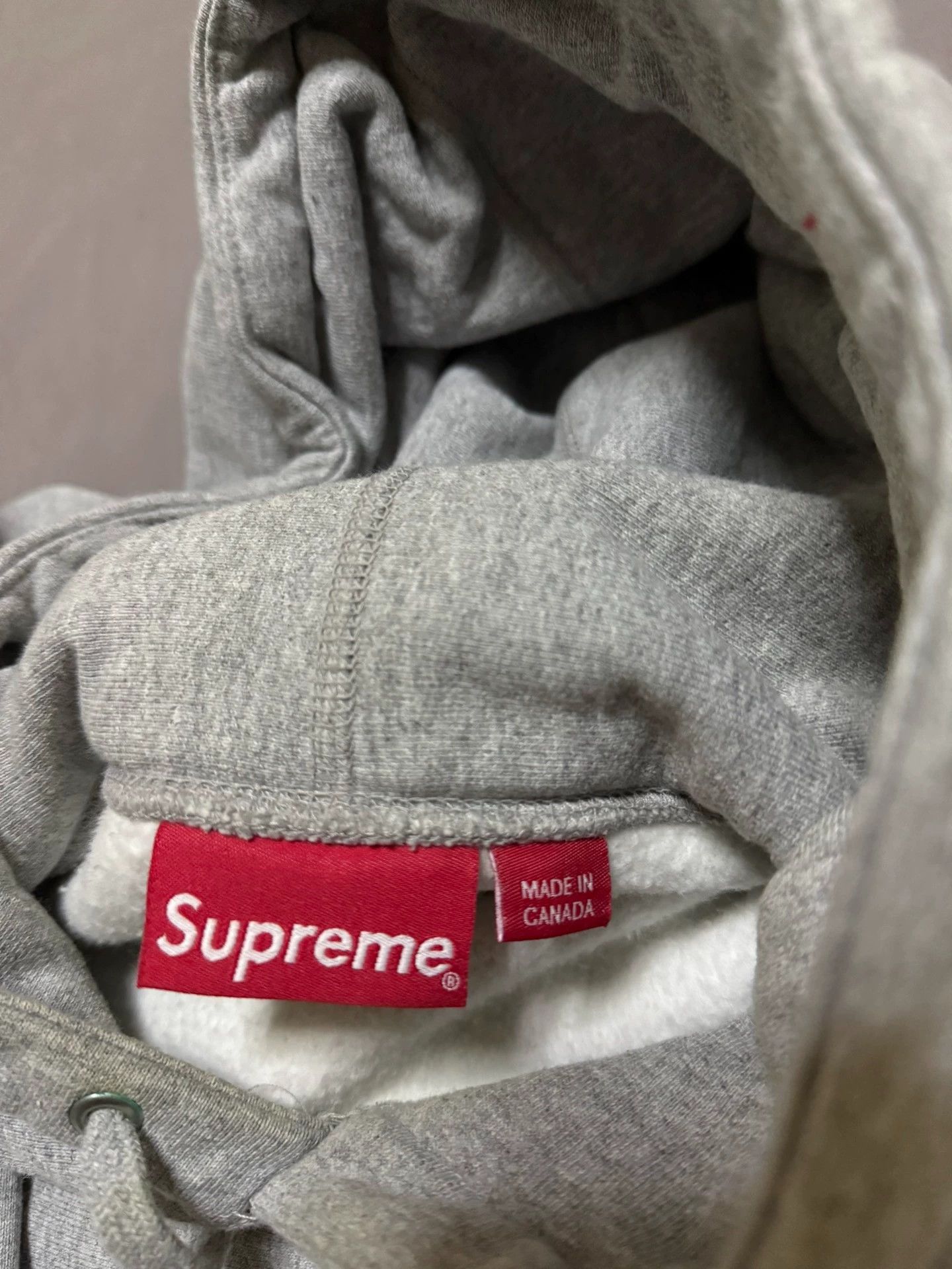 Supreme Supreme FW17 Box Logo Hoodie Gray Orange Sz M Size US M / EU 48-50 / 2 - 4 Thumbnail