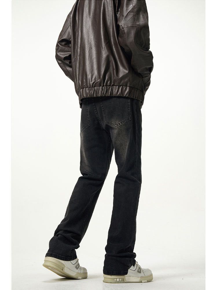 Japanese Brand × Jean Washed straight retro cleanfit flared jeans for men Size US 32 / EU 48 - 5 Thumbnail
