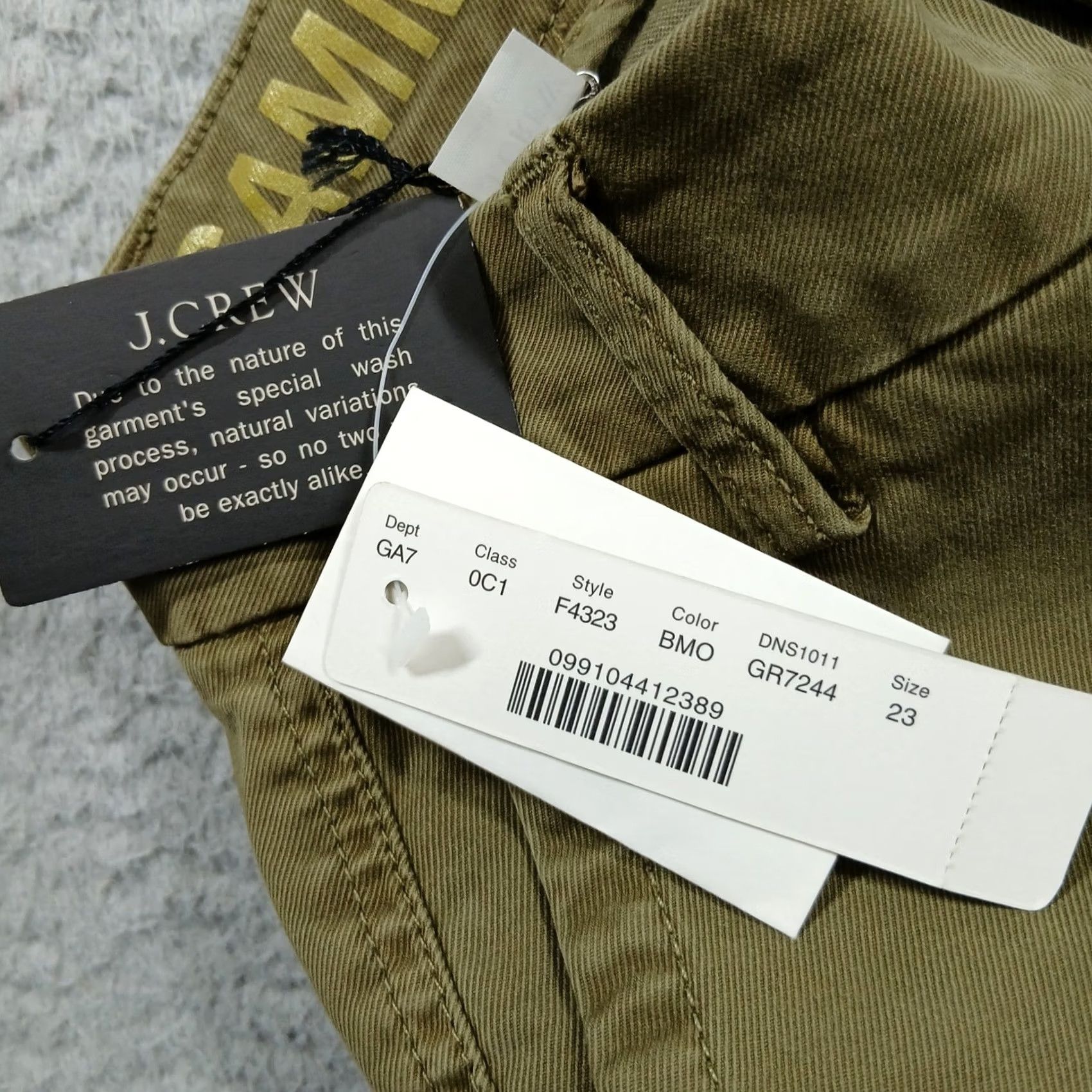 J.Crew J. Crew Sammie Chino Pants Crop Slim Kick Flare Green Womens 23 NWT Moss Size 40" / US 18 - 5 Thumbnail