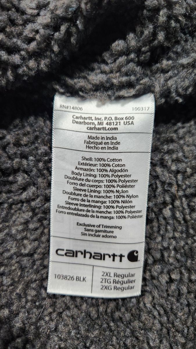 Carhartt Carhartt 103826 Sherpa Lined Duck Hooded Utility Jacket Sz Size US XXL / EU 58 / 5 - 9 Thumbnail