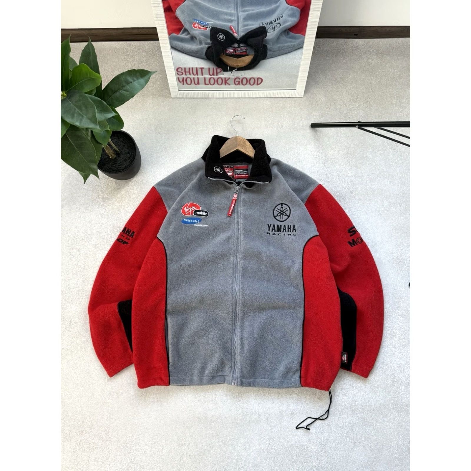 Yamaha YAMAHA VINTAGE RACING FLEECE FULL ZIP MEN’S JACKET XL Gray Motorized 90s Motored Yamaha Fleece Ful Zip Embroidered Logo Zipper MotoRIDING Racing Size US XL / EU 56 / 4 - 2 Thumbnail