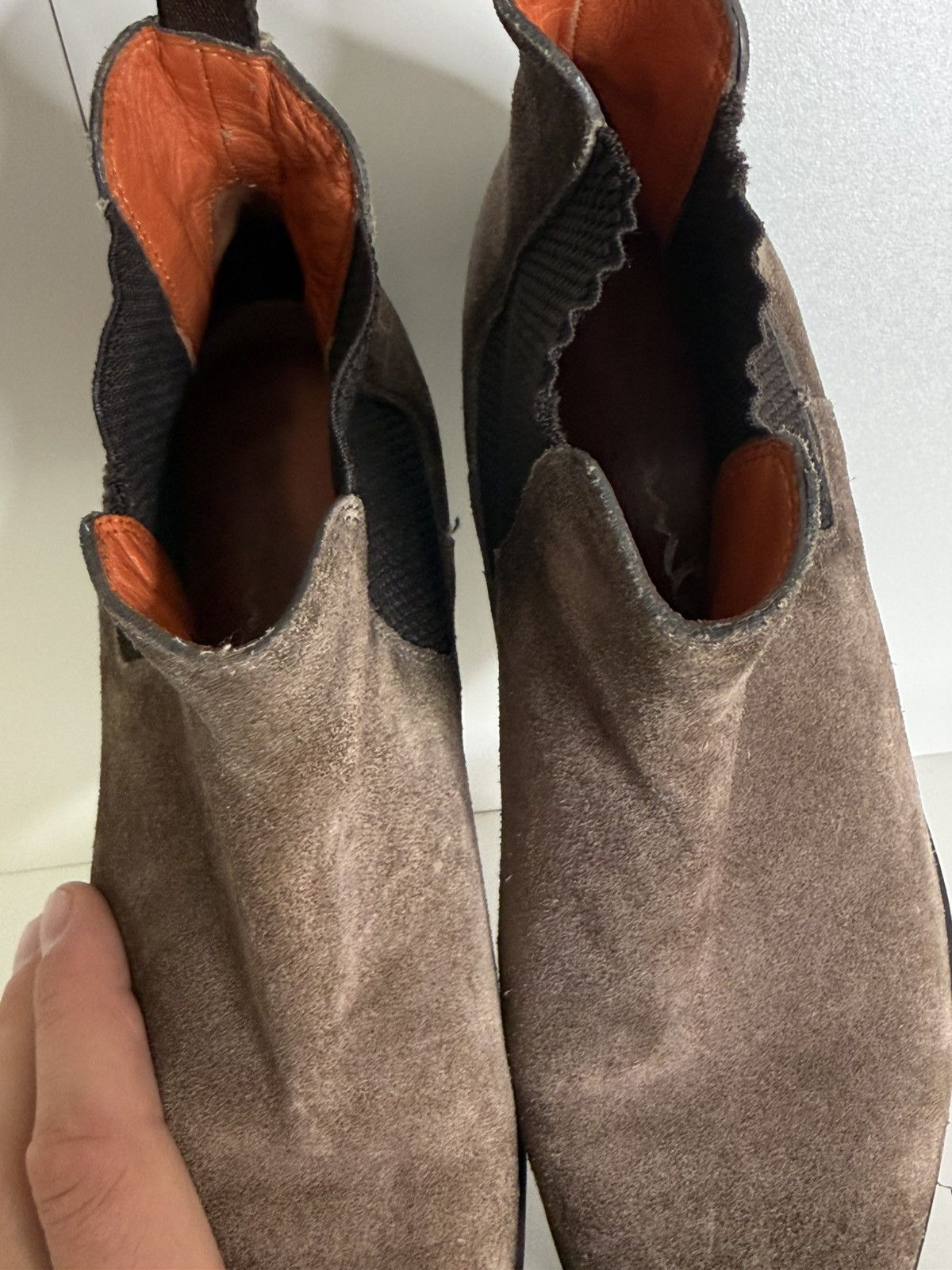 Santoni Santoni Suede Leather Chelsea Boots size 36.5 Size US 6.5 / IT 36.5 - 9 Thumbnail