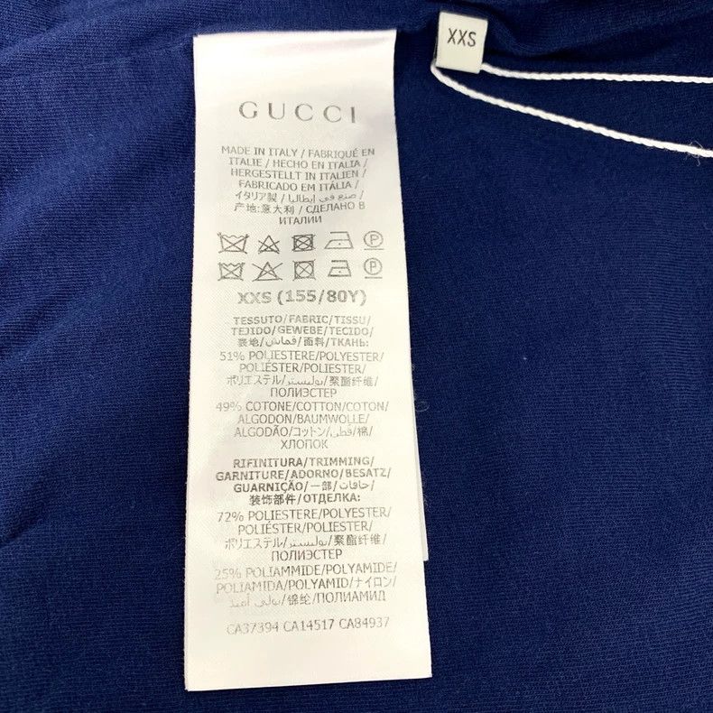 Gucci Gucci Double G embroidered stand-up collar blue and white s Size US XXS / EU 40 - 7 Thumbnail