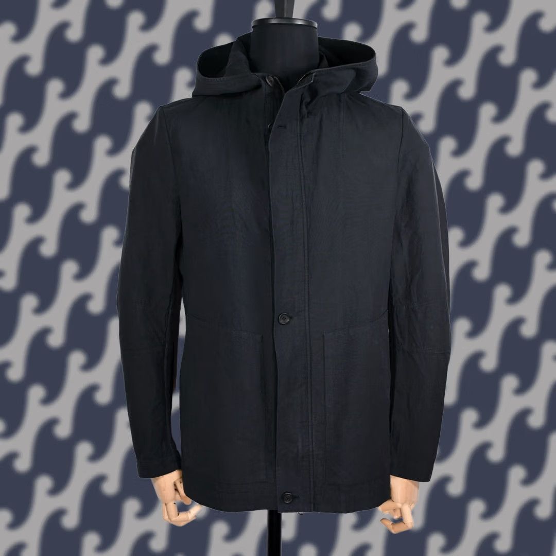 Vintage FORME 3'3204322896 Jacket Men 50 Black Cotton Hooded Zip Casual Made in Italy Size US M / EU 48-50 / 2 - 1 Thumbnail