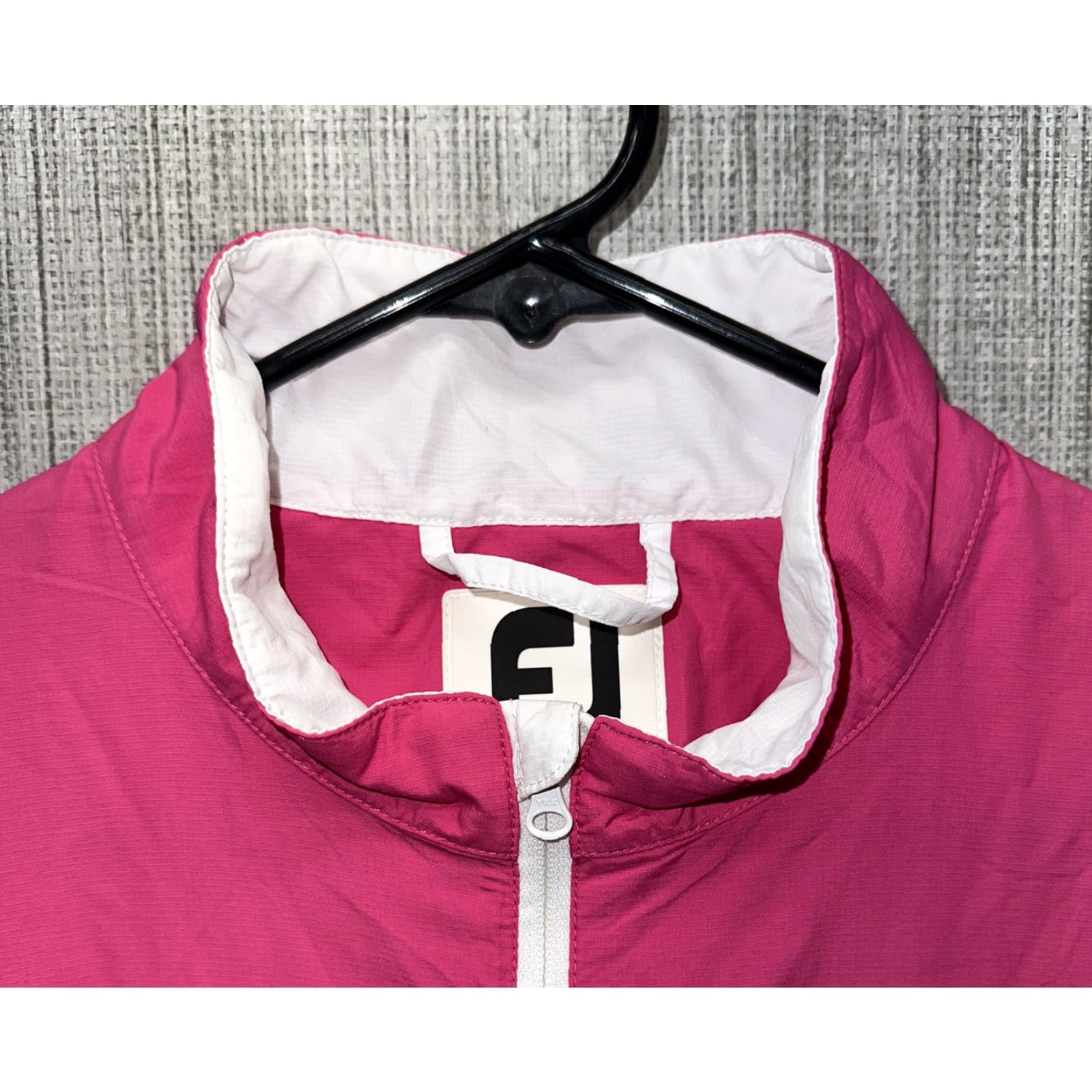 Footjoy FootJoy Women's Full Zip Golf Jacket, Size M, Pink/White Nylon, Casual, Regular Fit Size M / US 6-8 / IT 42-44 - 3 Thumbnail