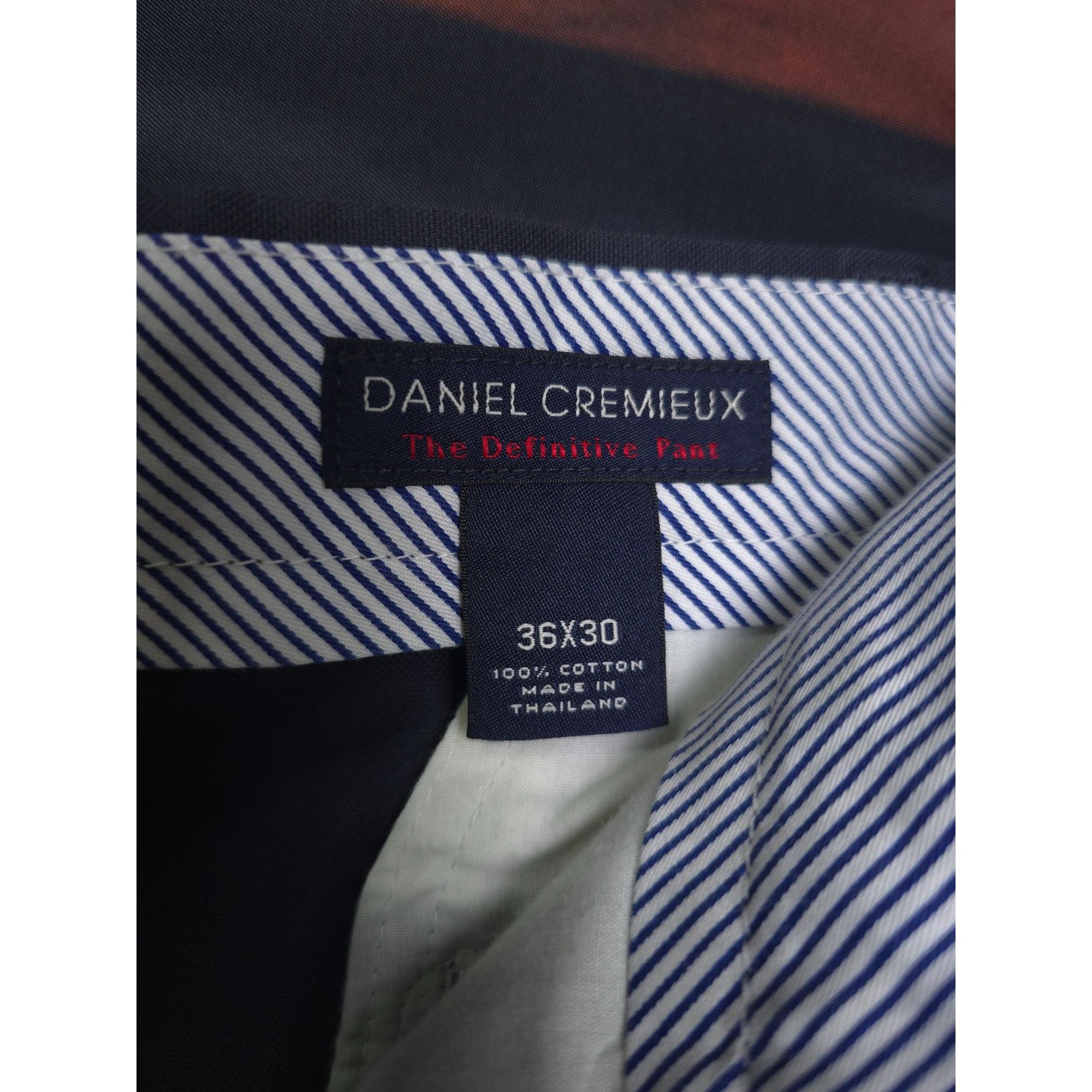 Daniel Cremieux Daniel Cremieux Mens definitive Pant Salon 100% Cotton Pants Size 36R - 3 Thumbnail