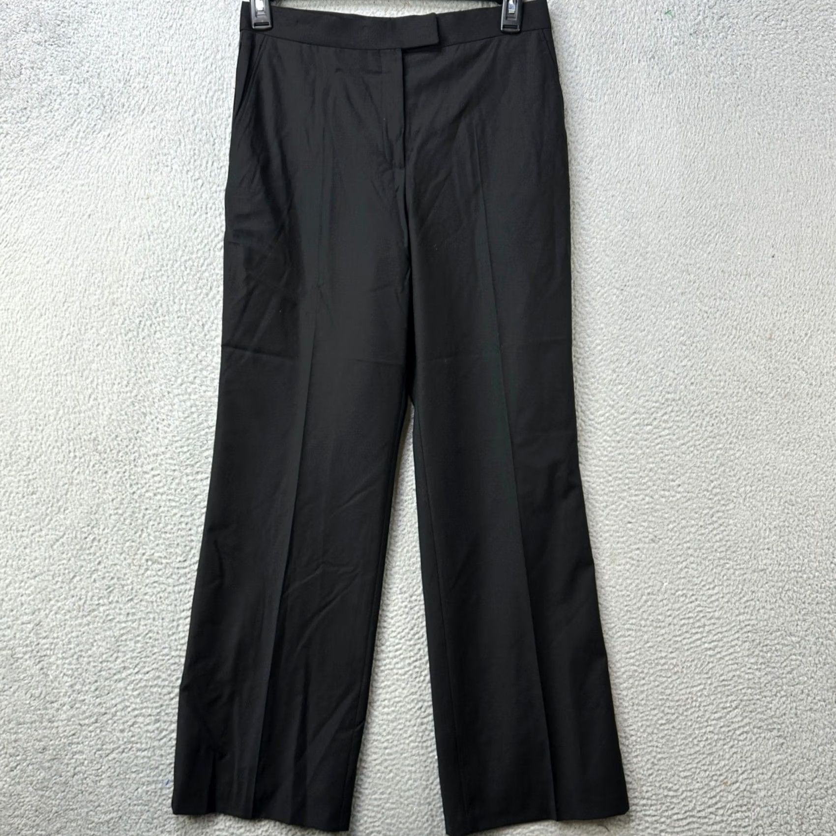 Brooks Brothers VINTAGE Brooks Brothers Womens 10 Tuxedo Pants Dress Black Wool Wide Leg Trousers EUC Size 32" / US 10 / IT 46 - 2 Thumbnail