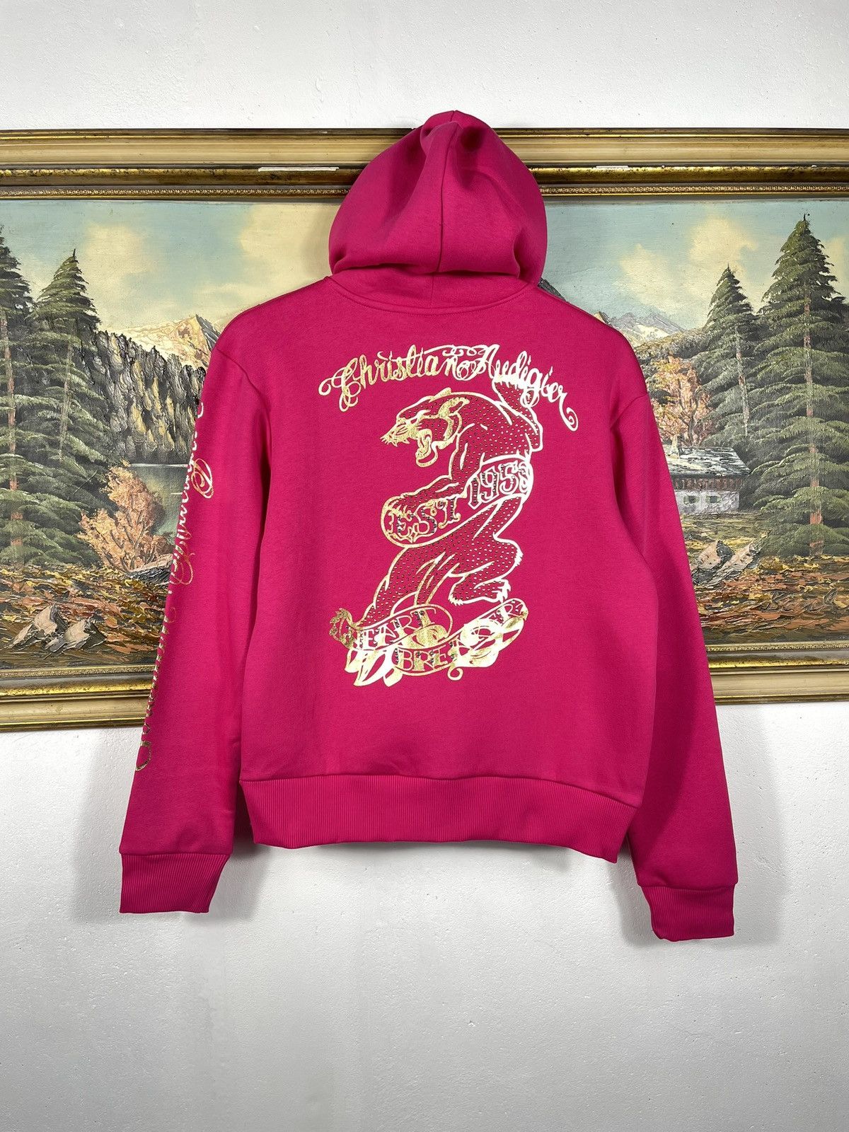 Christian Audigier × Ed Hardy × Vintage Ed Hardy Retro 00s Hoodie Sweatshirt Affliction Grunge Size US M / EU 48-50 / 2 - 1 Thumbnail