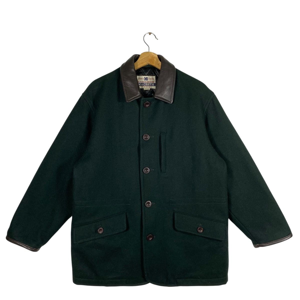Macbeth Vintage Macbeth Leather Collar Button Jacket M Size Size US M / EU 48-50 / 2 - 1 Thumbnail