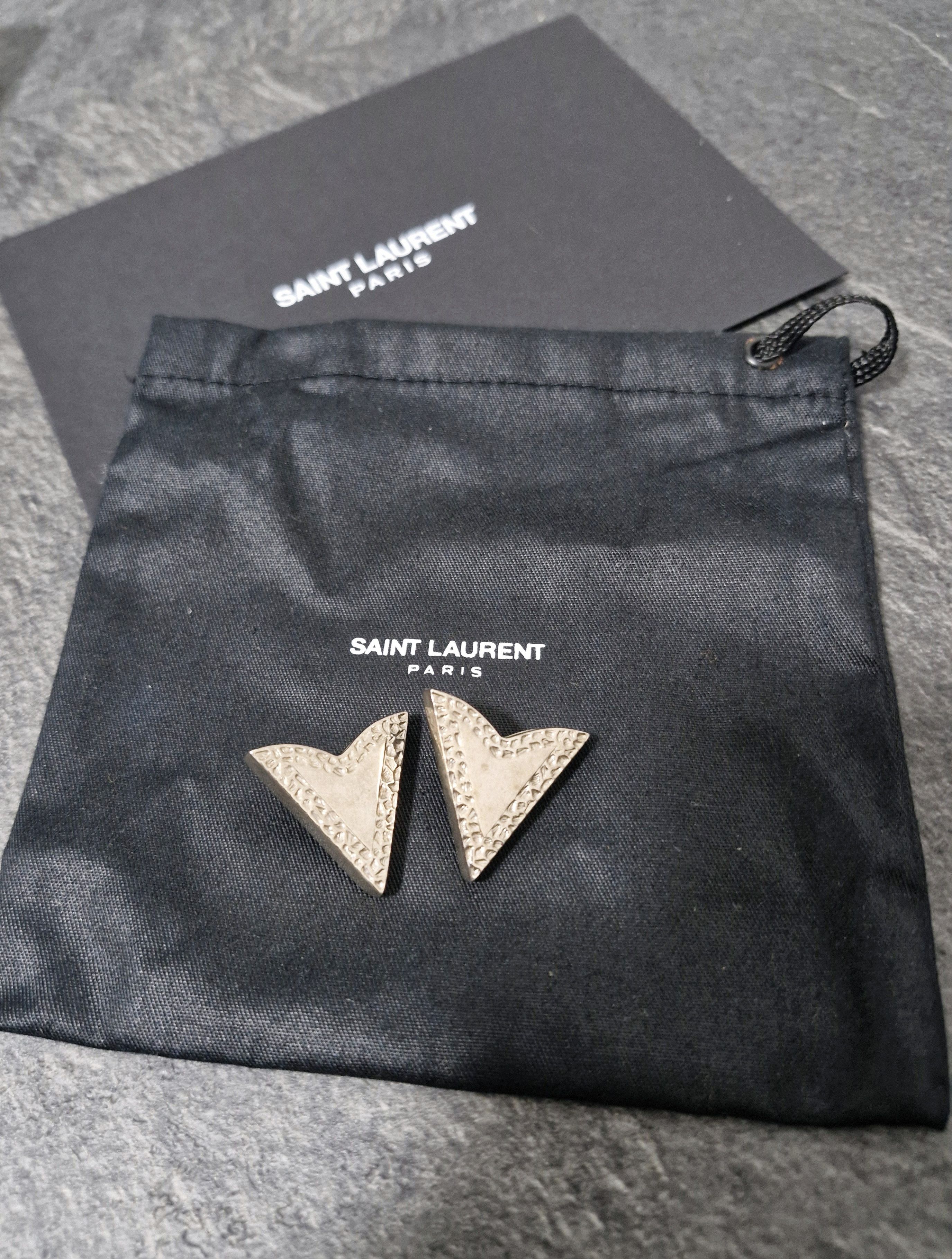 Saint Laurent Paris SS14 Silver Shirt Collar Tip Cuff Size ONE SIZE - 1 Thumbnail