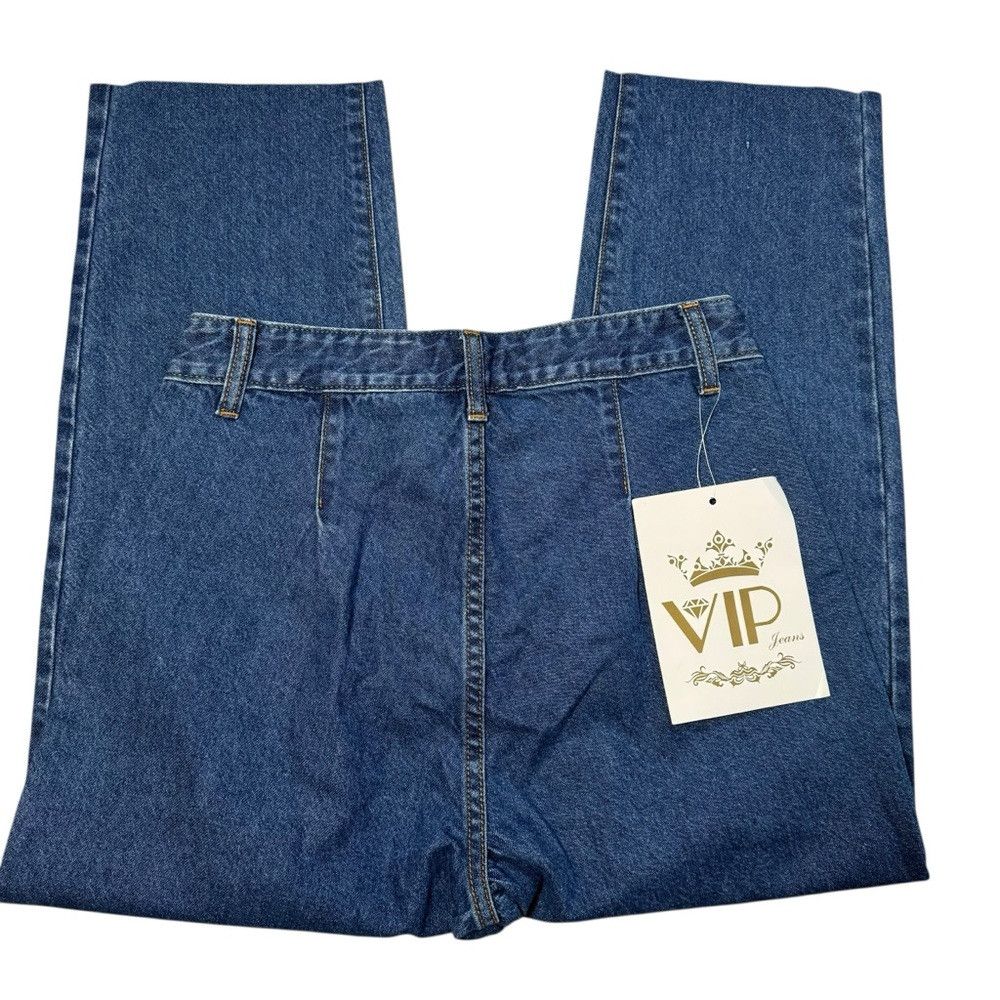 Other New VIP High Rise Pleated Raw Edge Jeans Size 5/6 Size 28" / US 6 / IT 42 - 3 Thumbnail