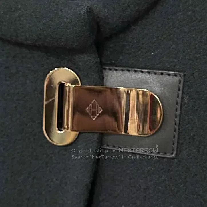 Hermes Hermes Black Metallic Leather Buckle Cashmere Jacket Size XS / US 0-2 / IT 36-38 - 5 Thumbnail