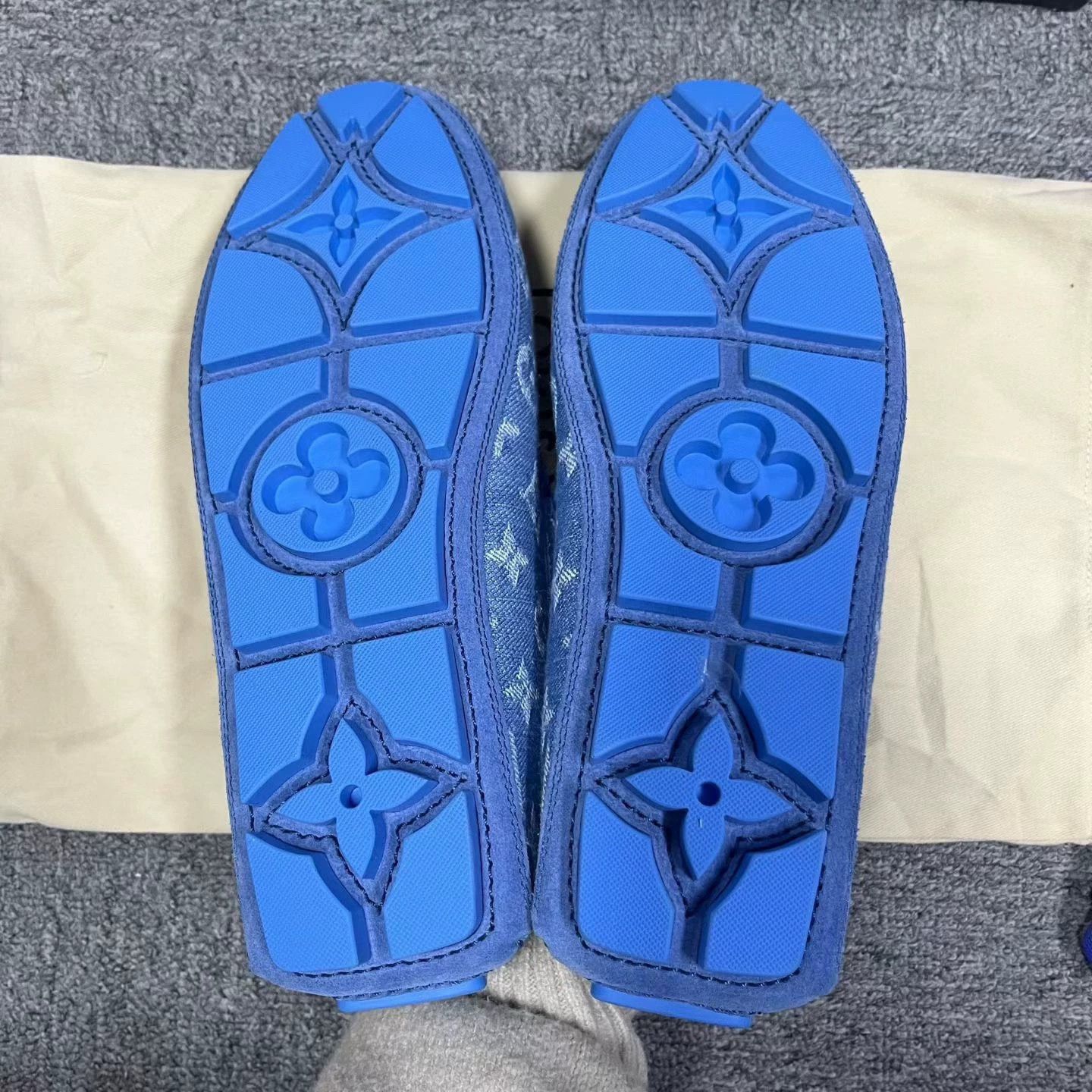 Louis Vuitton louis vuitton blue denim moccasin shoes Size US 6.5 / EU 39-40 - 6 Thumbnail