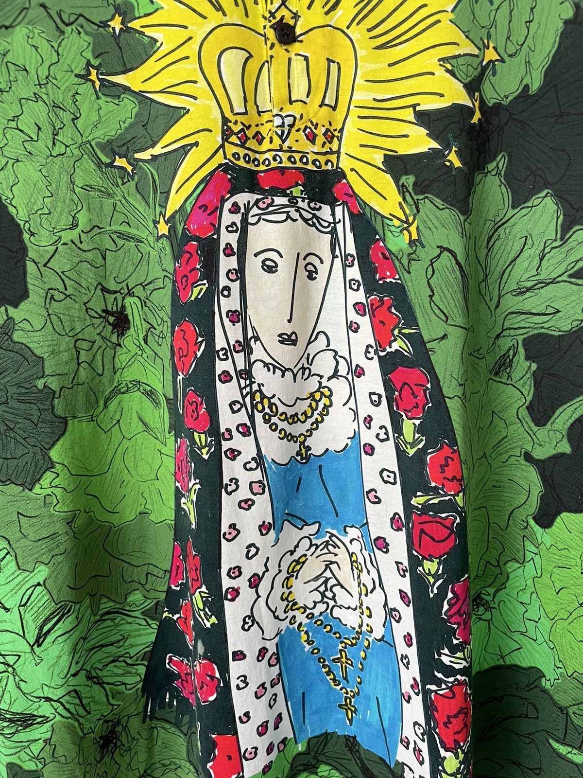 Dolce & Gabbana Dolce & Gabbana Virgin Mary Archive T-Shirt Full Print Size US L / EU 52-54 / 3 - 6 Thumbnail
