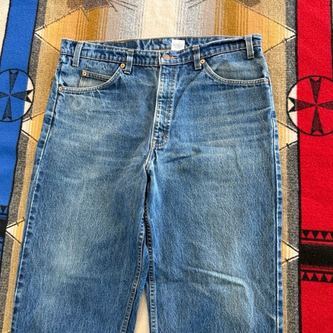 Levi's VINTAGE Levi's Orange Tab Relaxed Fit Denim Blue Jeans 38x30 Men 90s Straight Waist 38 Inseam 30 Regular Size Regular Size US 38 / EU 54 - 6 Thumbnail