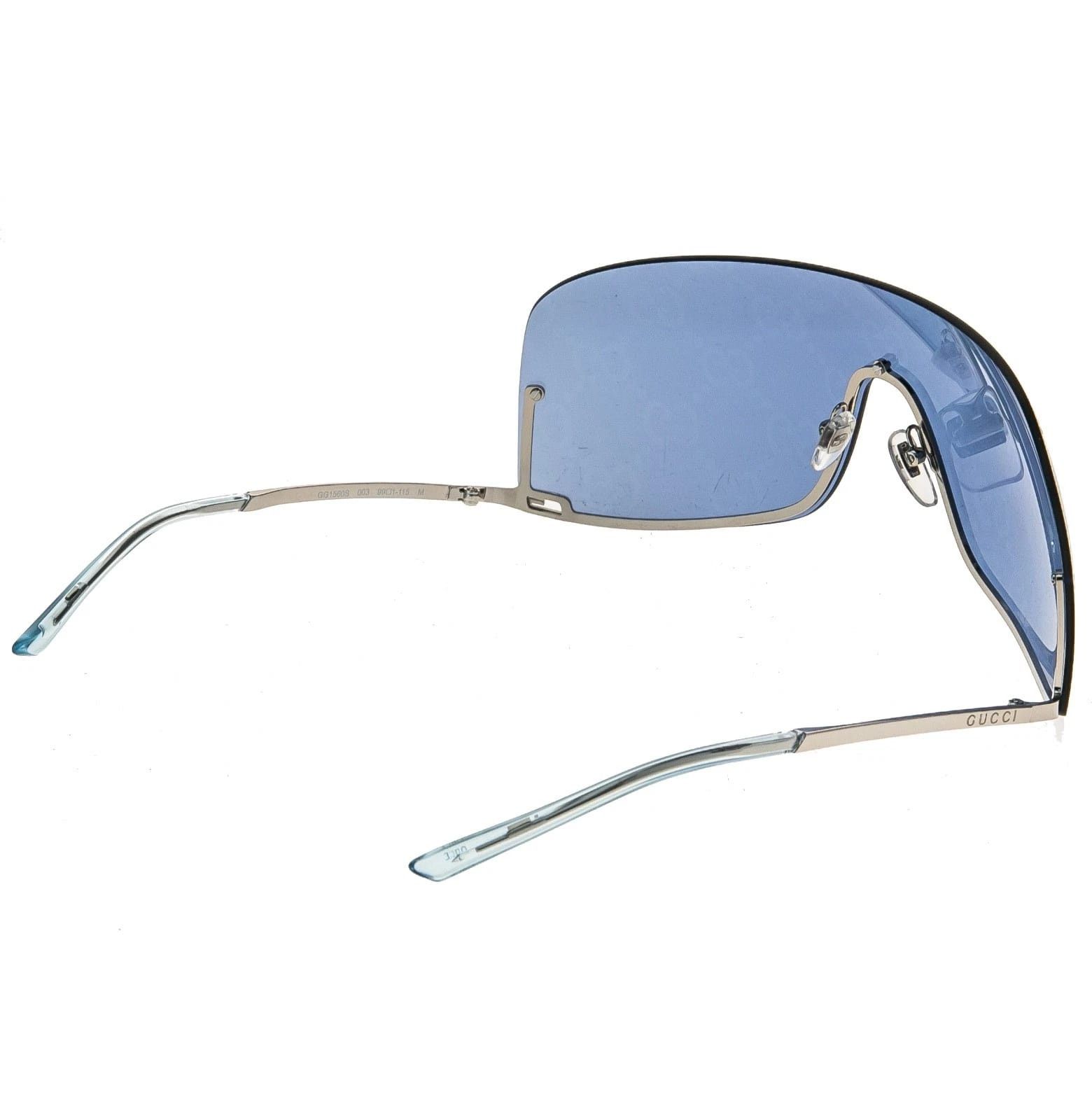 Gucci GUCCI 1560 Silver Blue GG Print Gg1560S Sunglasses 003 Size ONE SIZE - 6 Thumbnail