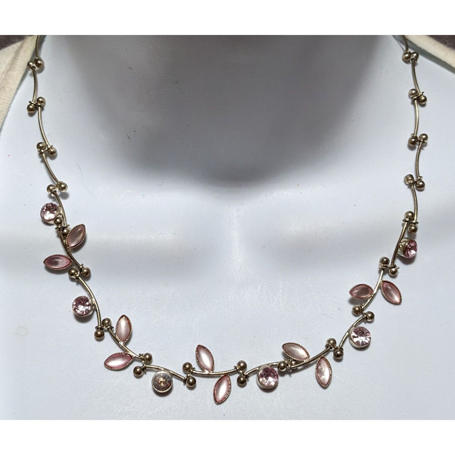 Other Pink Floral Rhinestone Gemmed Princess Necklace Size ONE SIZE - 5 Thumbnail