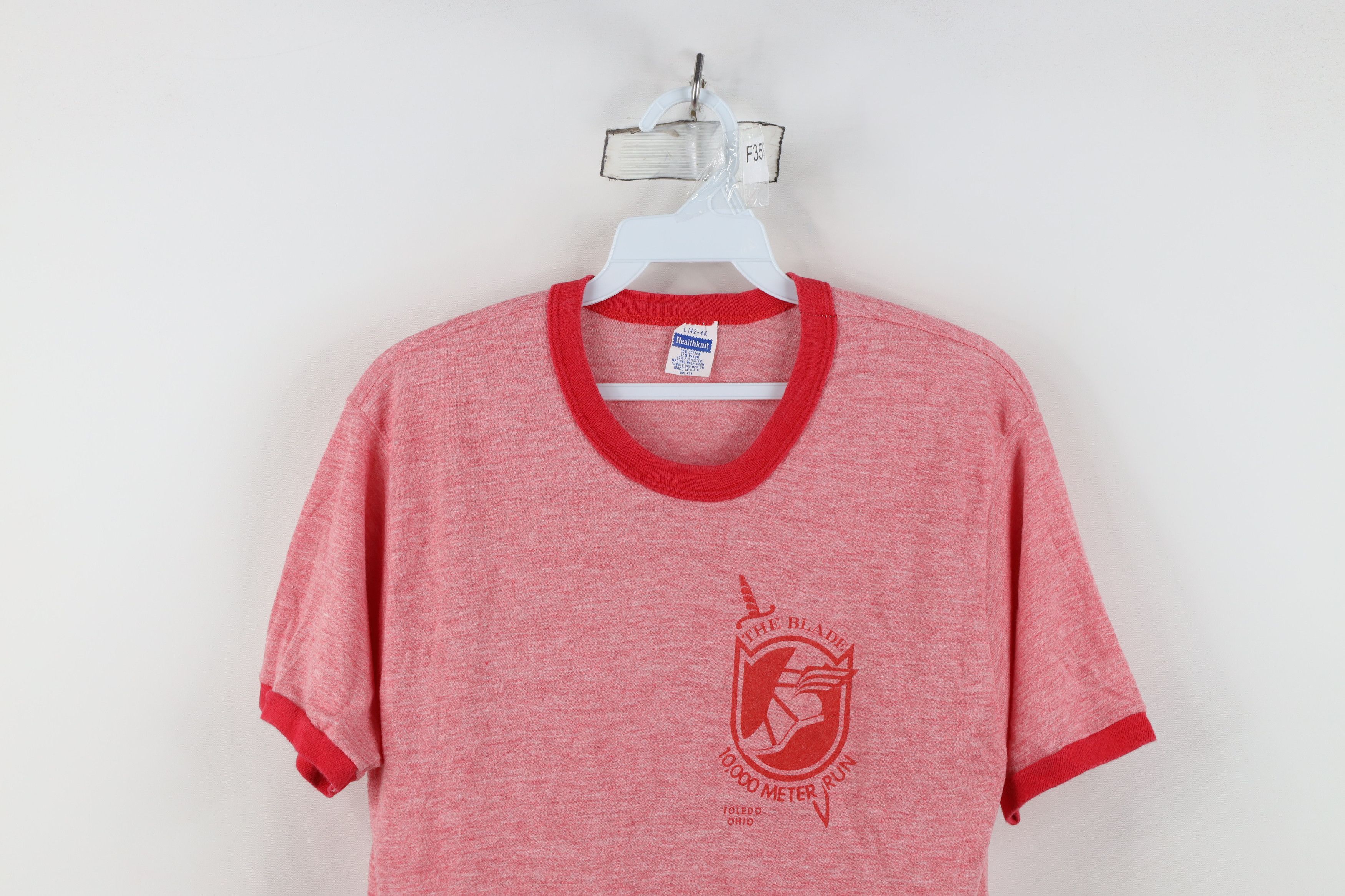 Vintage Vintage 70s 10k Road Race Running Triblend Ringer T-Shirt US Size US L / EU 52-54 / 3 - 2 Thumbnail