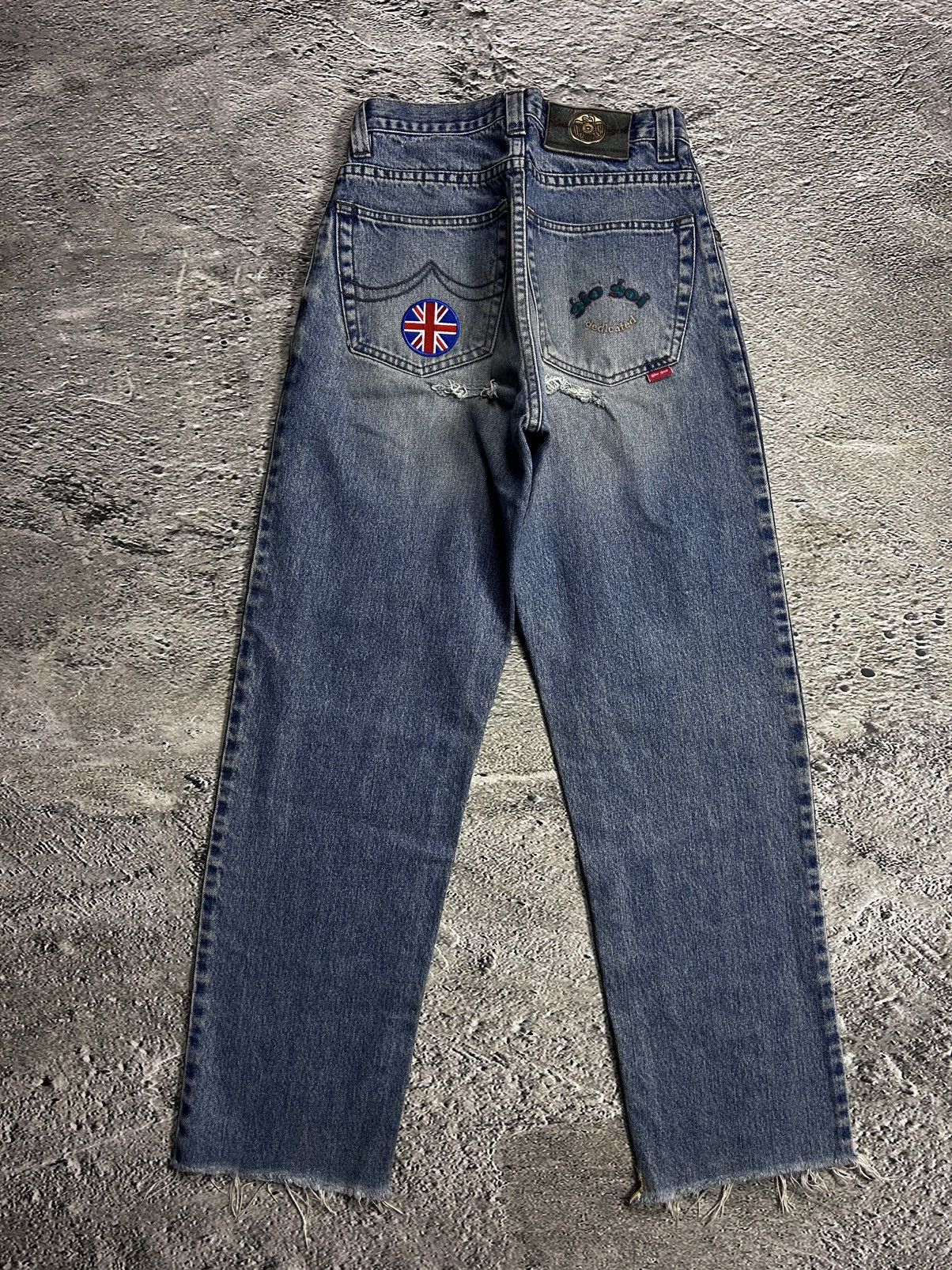 Gio-Goi × Vintage Crazy Y2K jeans patchwork sex machine UK rock Gio Goi Size US 30 / EU 46 - 7 Thumbnail