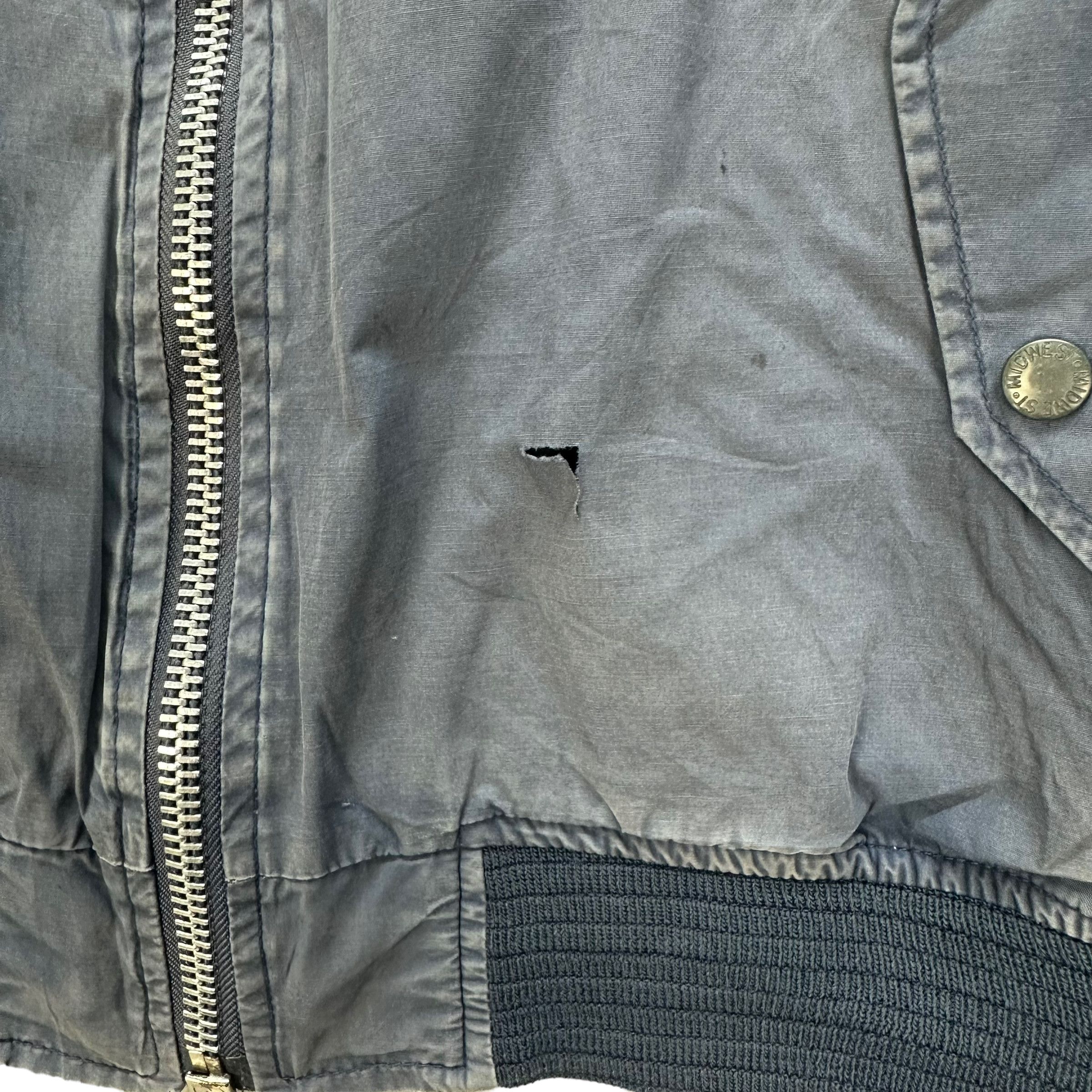 Vintage TRASHED🔥 MIDWEST NAVY FORCE UNITS BOMBER JACKET #7753-168 Size US XL / EU 56 / 4 - 8 Thumbnail