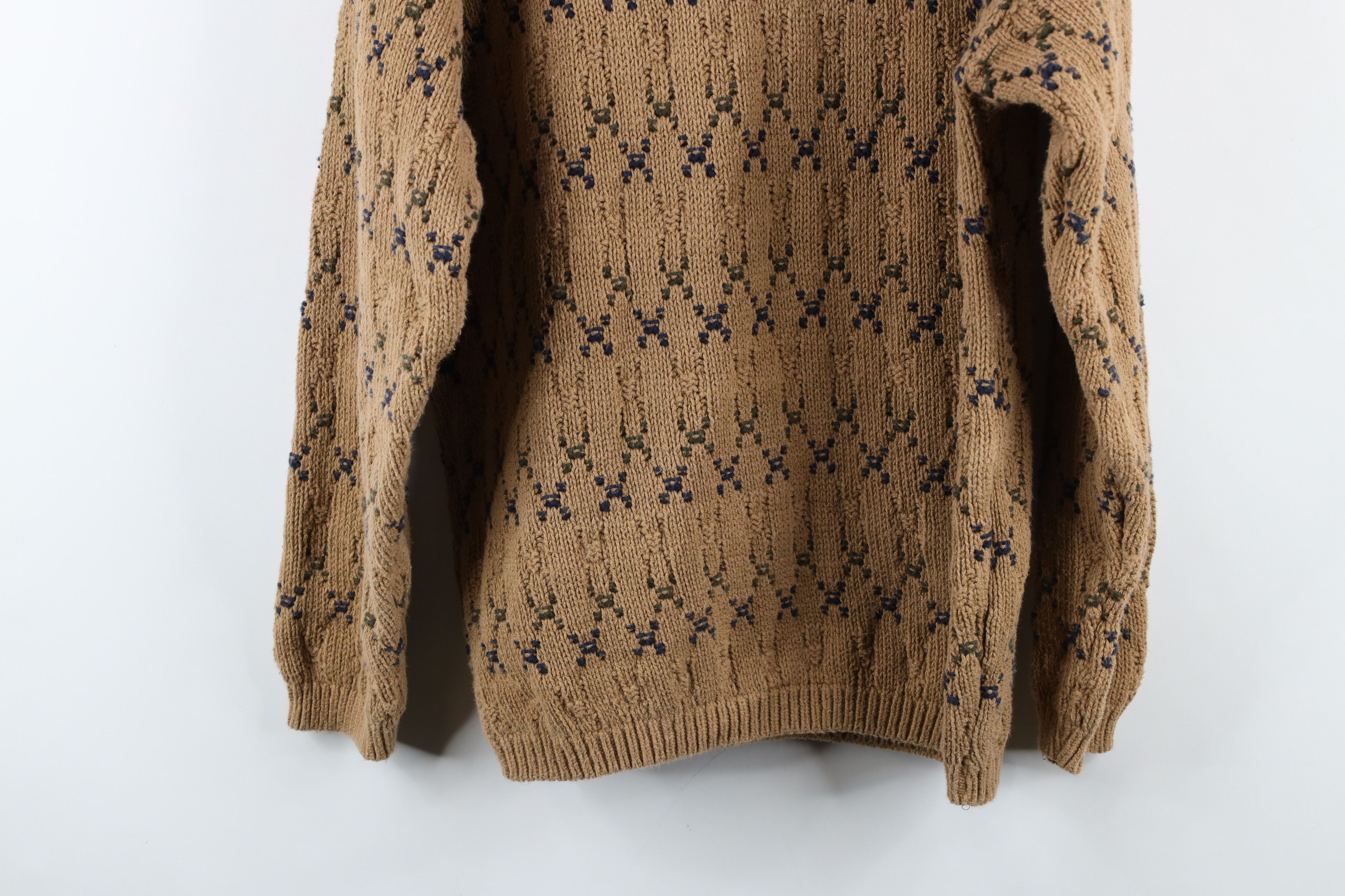 Vintage Vintage 90s Streetwear Textured Cotton Knit Sweater USA Size US L / EU 52-54 / 3 - 9 Thumbnail