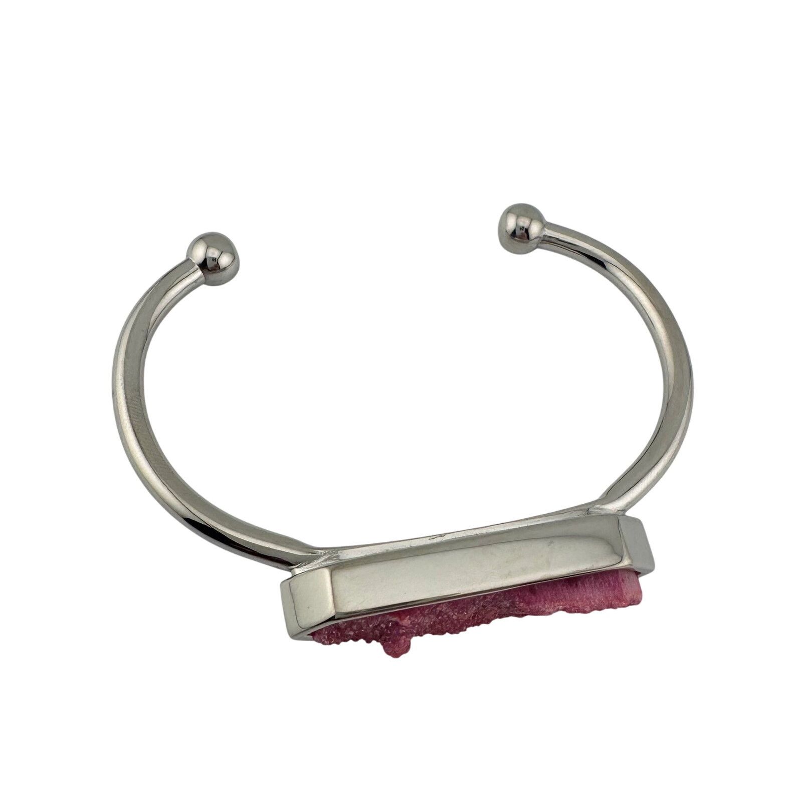 Other Kinsley Armelle Pink Blush Quartz Silver Ion Plated Bangle Size ONE SIZE - 4 Thumbnail