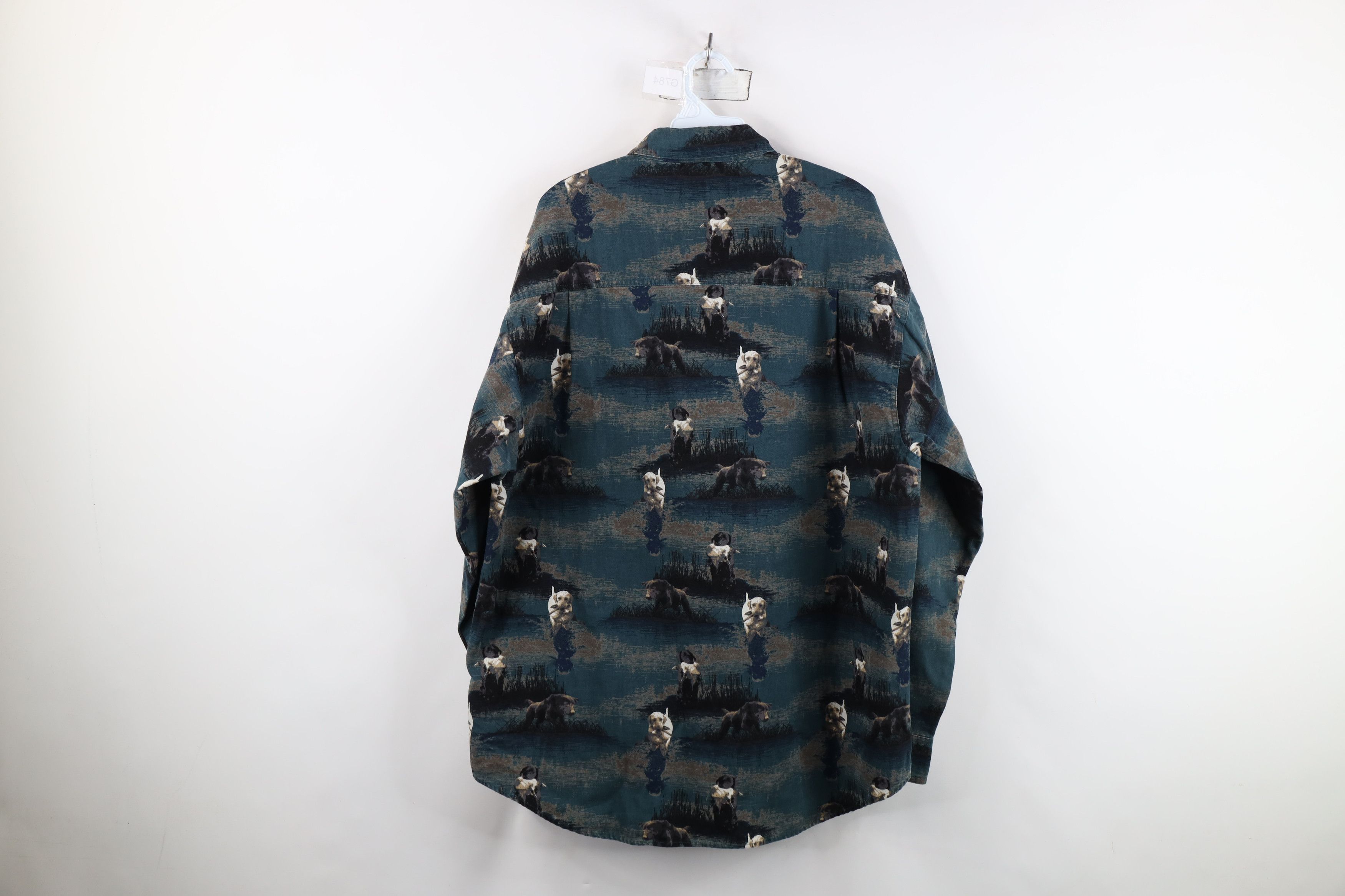 Columbia Vintage Columbia Cloth Duck Hunting Dog Button Down Shirt Size US L / EU 52-54 / 3 - 12 Thumbnail